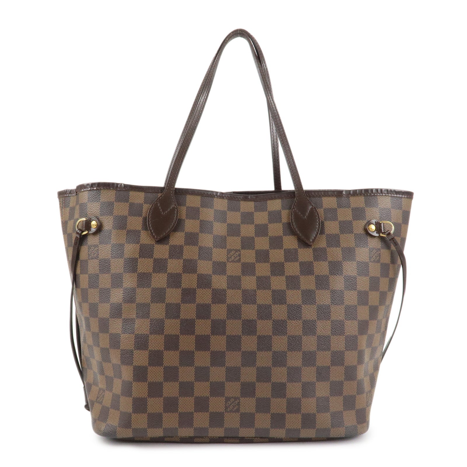 Louis Vuitton Damier Ebene Canvas Neverfull MM Tote Bag N51105 Used