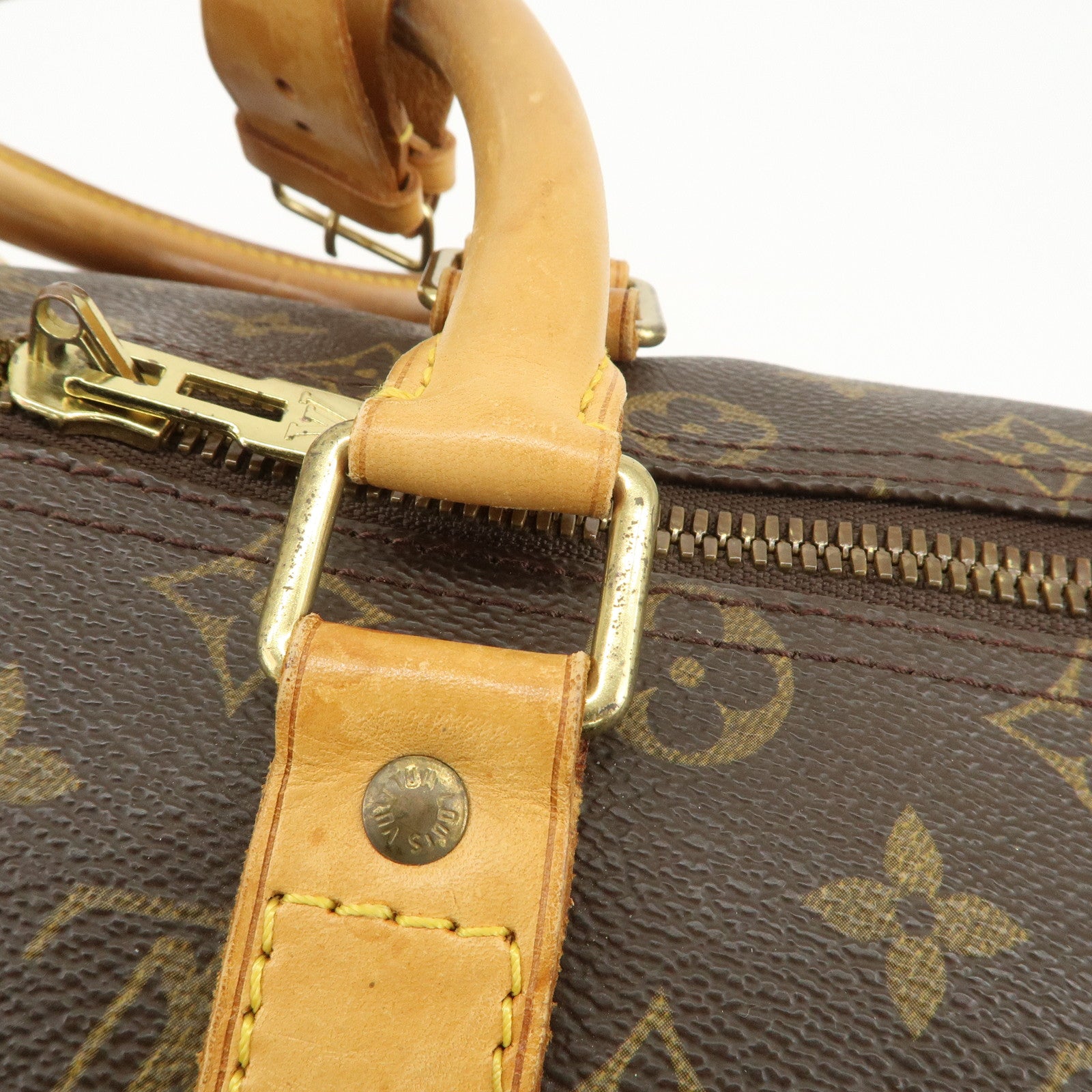 Louis Vuitton Monogram Canvas Keep All 45 Boston Bag Brown M41428