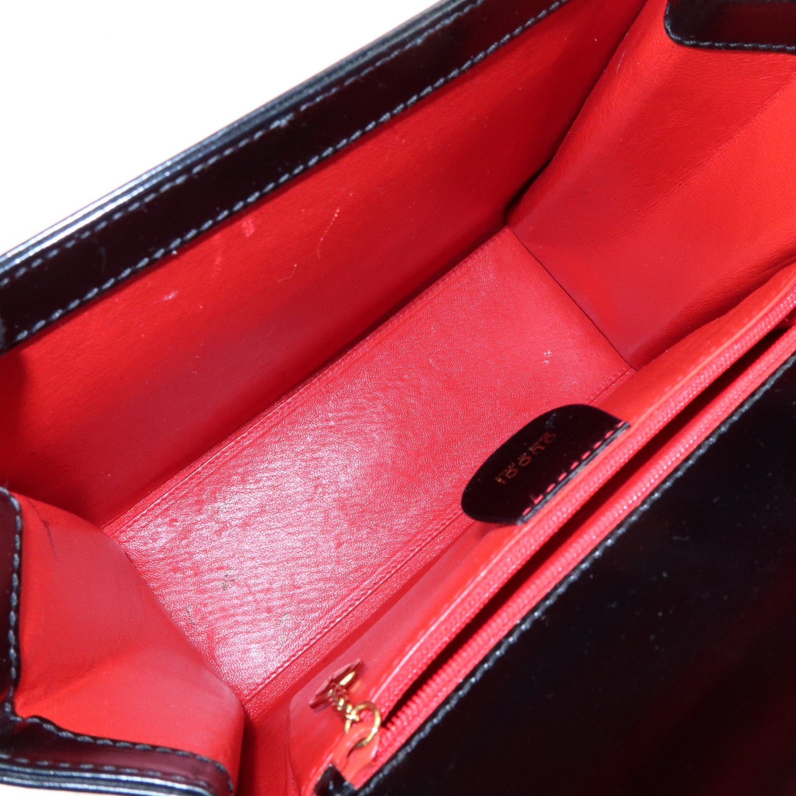 GUCCI Lady Lock Calf Leather 2Way Hand Bag Black