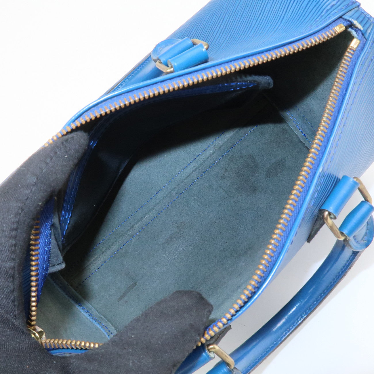 Louis Vuitton Epi Speedy 25 Hand Bag Boston Bag Toledo Blue M43015