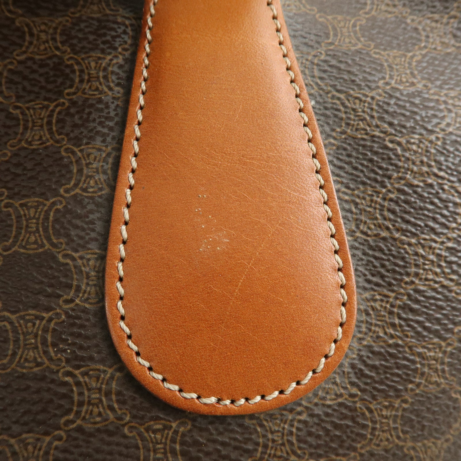 CELINE Macadam PVC Leather Tote Bag Shoulder Bag Brown