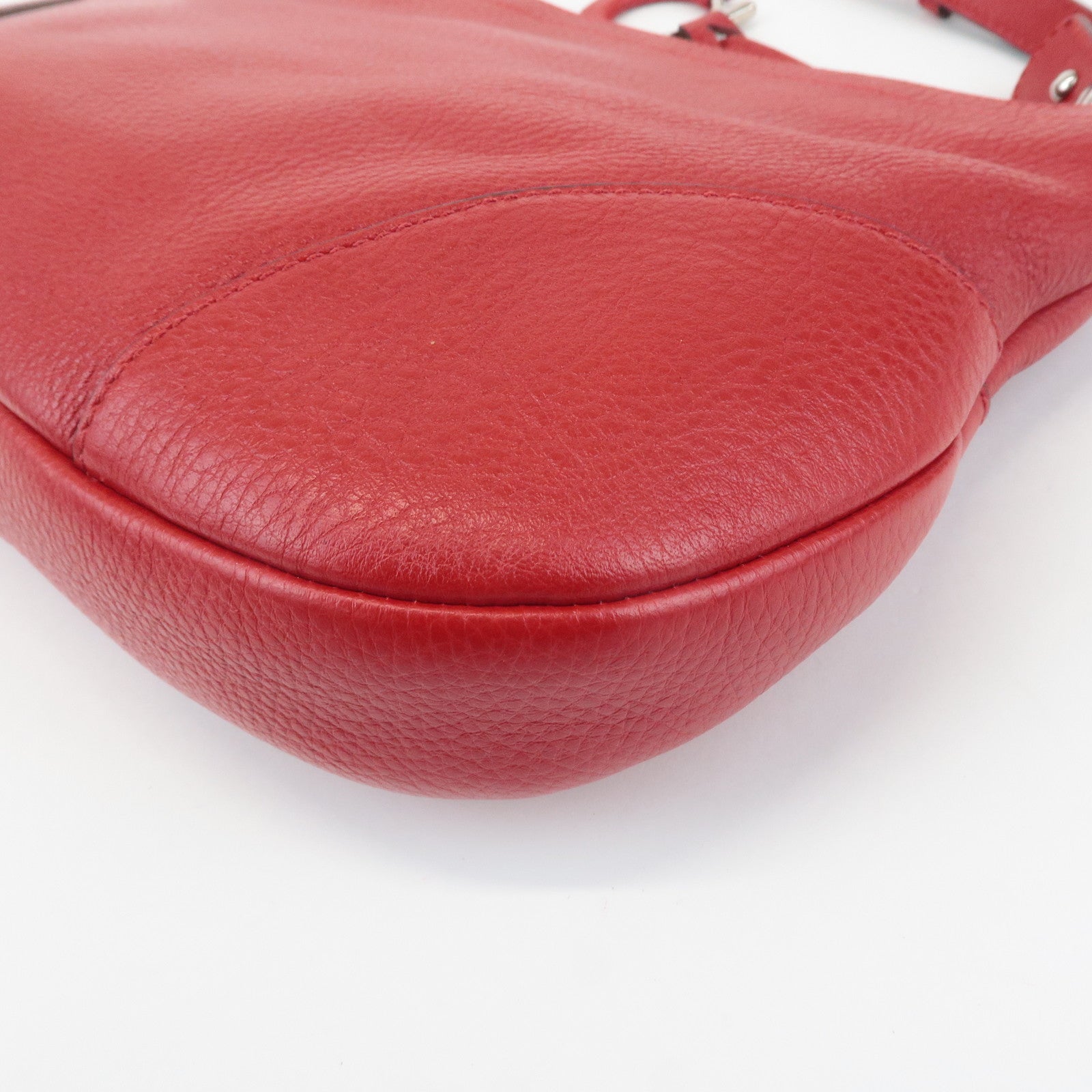 Ferragamo Gancini Leather Shoulder Bag Ferragamo Red Used