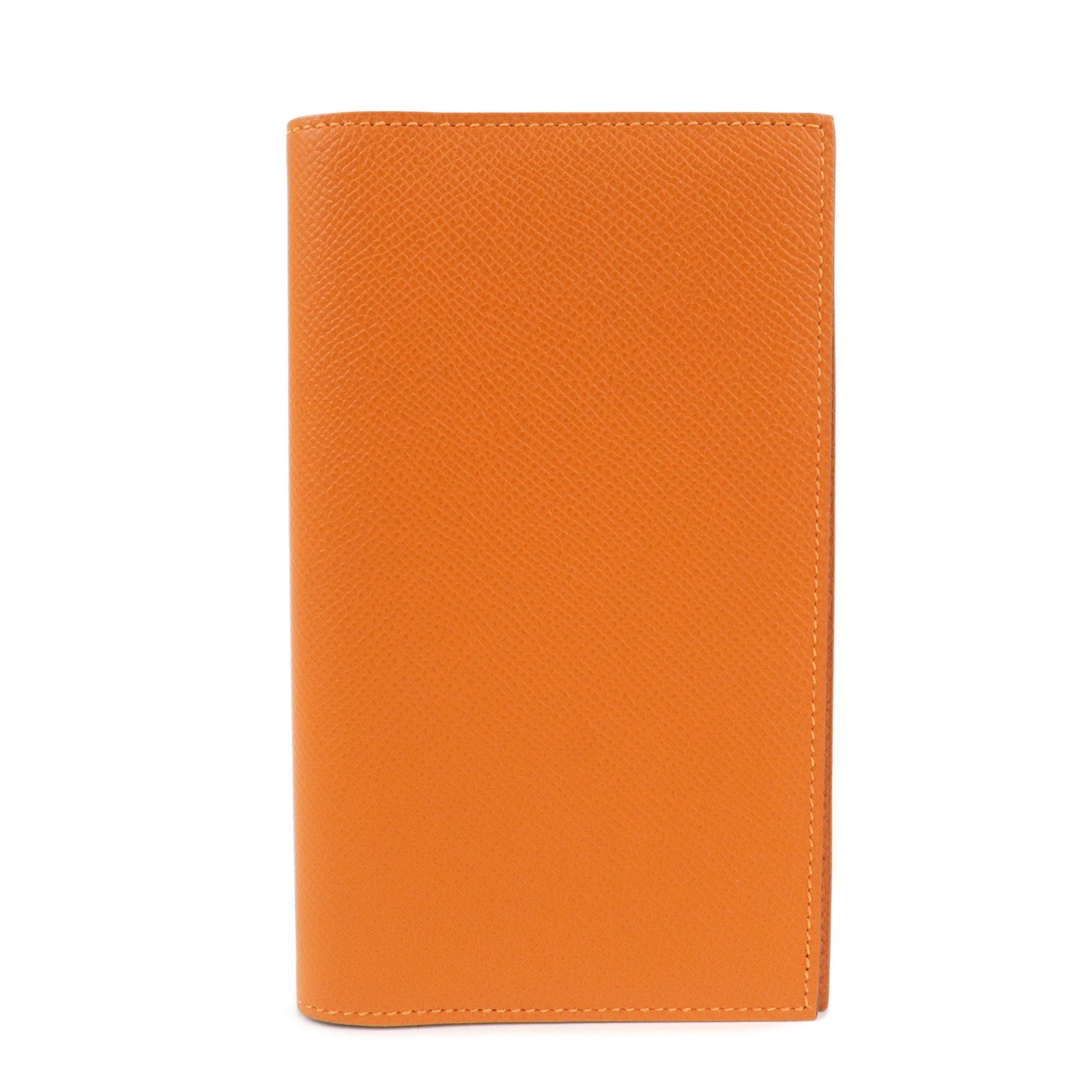 HERMES Epsom Leather Vision Agenda Plannder Cover □O Stamped Orange