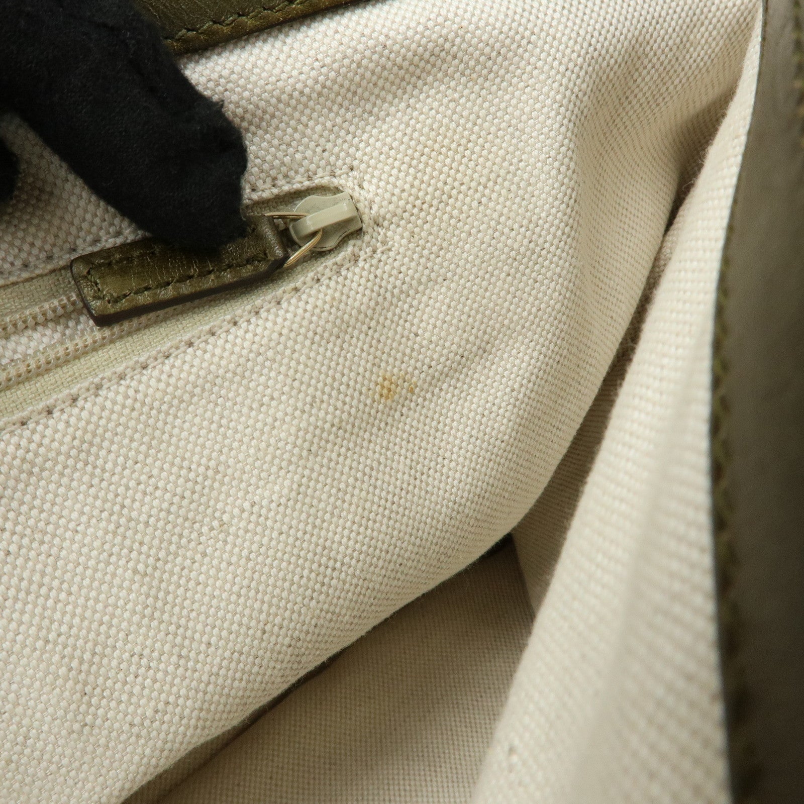 GUCCI Sukey Interlocking G GG Canvas Leather Tote Bag Beige 296835