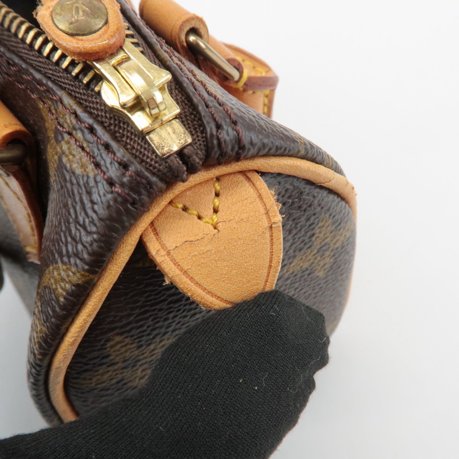 Louis Vuitton Monogram Mini Speedy Hand Bag Brown M41534