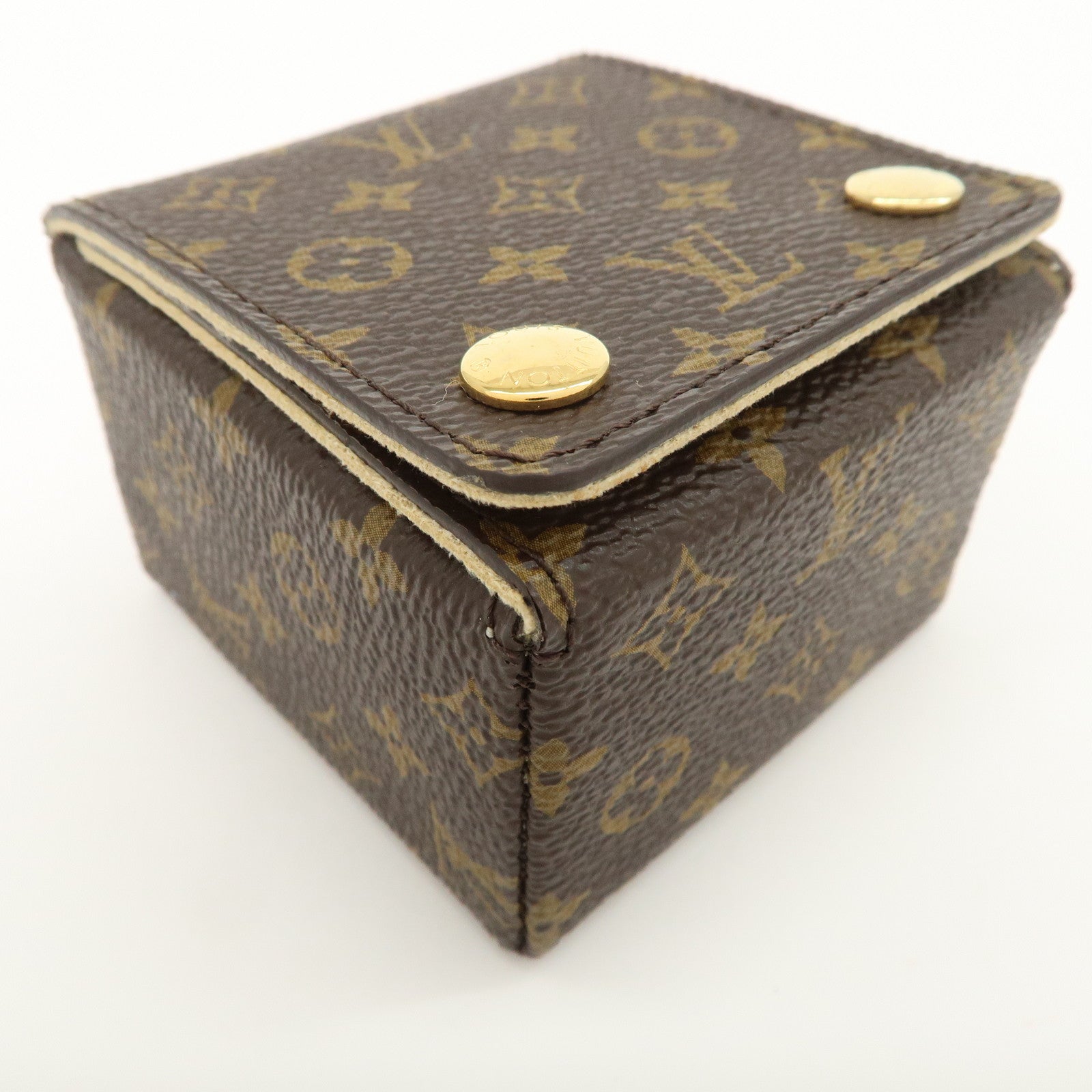 Louis Vuitton Monogram Canvas Jewelry Case Jewelry Box Brown