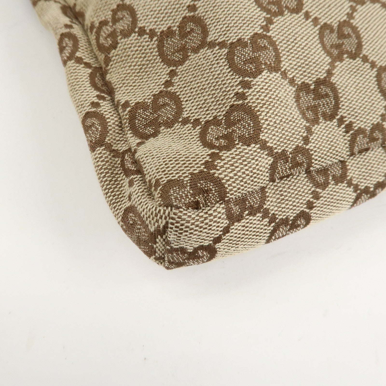 GUCCI GG Canvas Leather Waist Bag Crossbody Bag Beige Brown 28566 Used