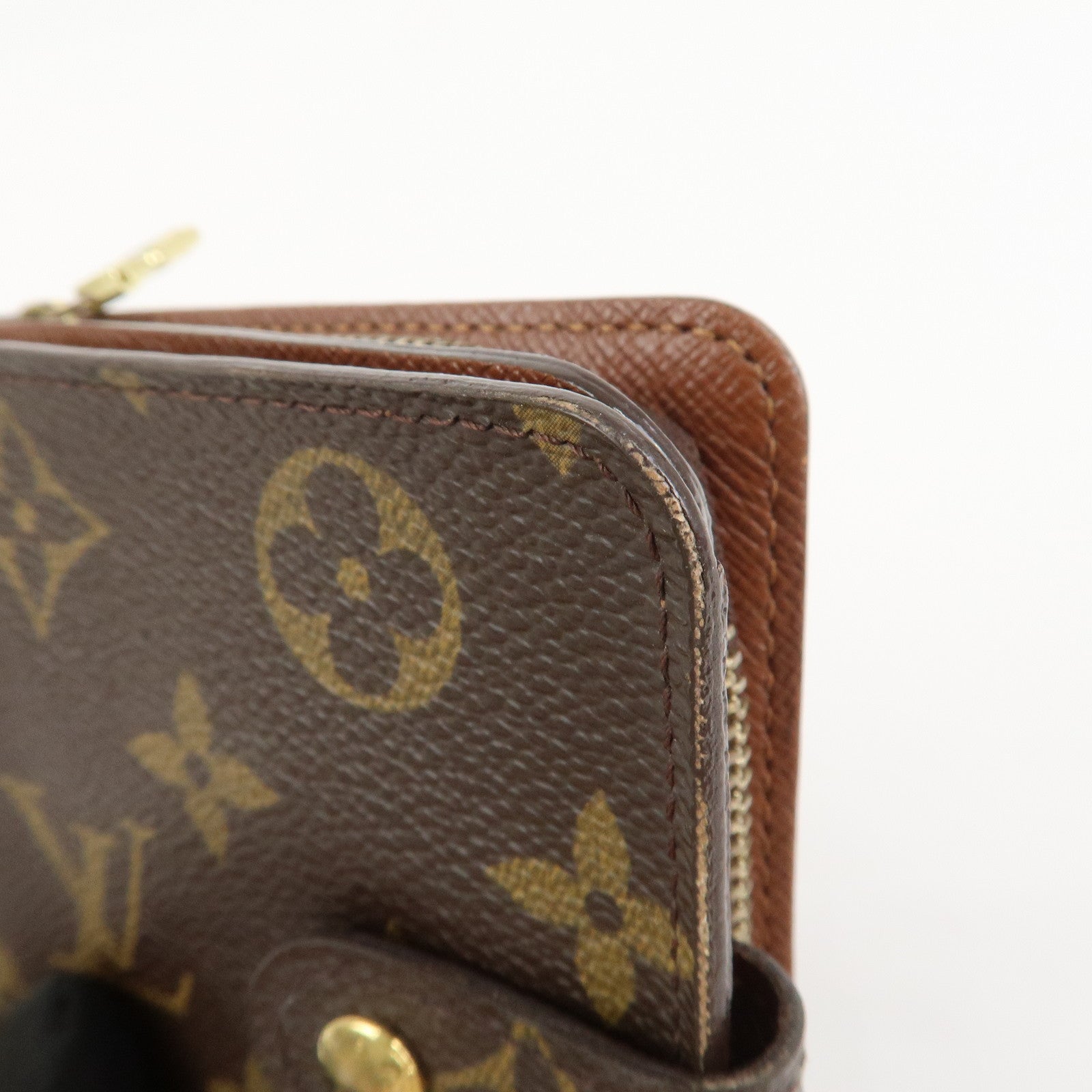 Louis Vuitton Monogram Compact Zippy Small Wallet Brown M61667