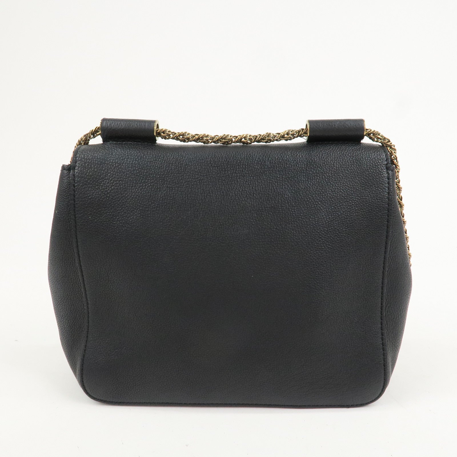 Chloe Elsie Leather Chain Shoulder Bag Hand Bag Black