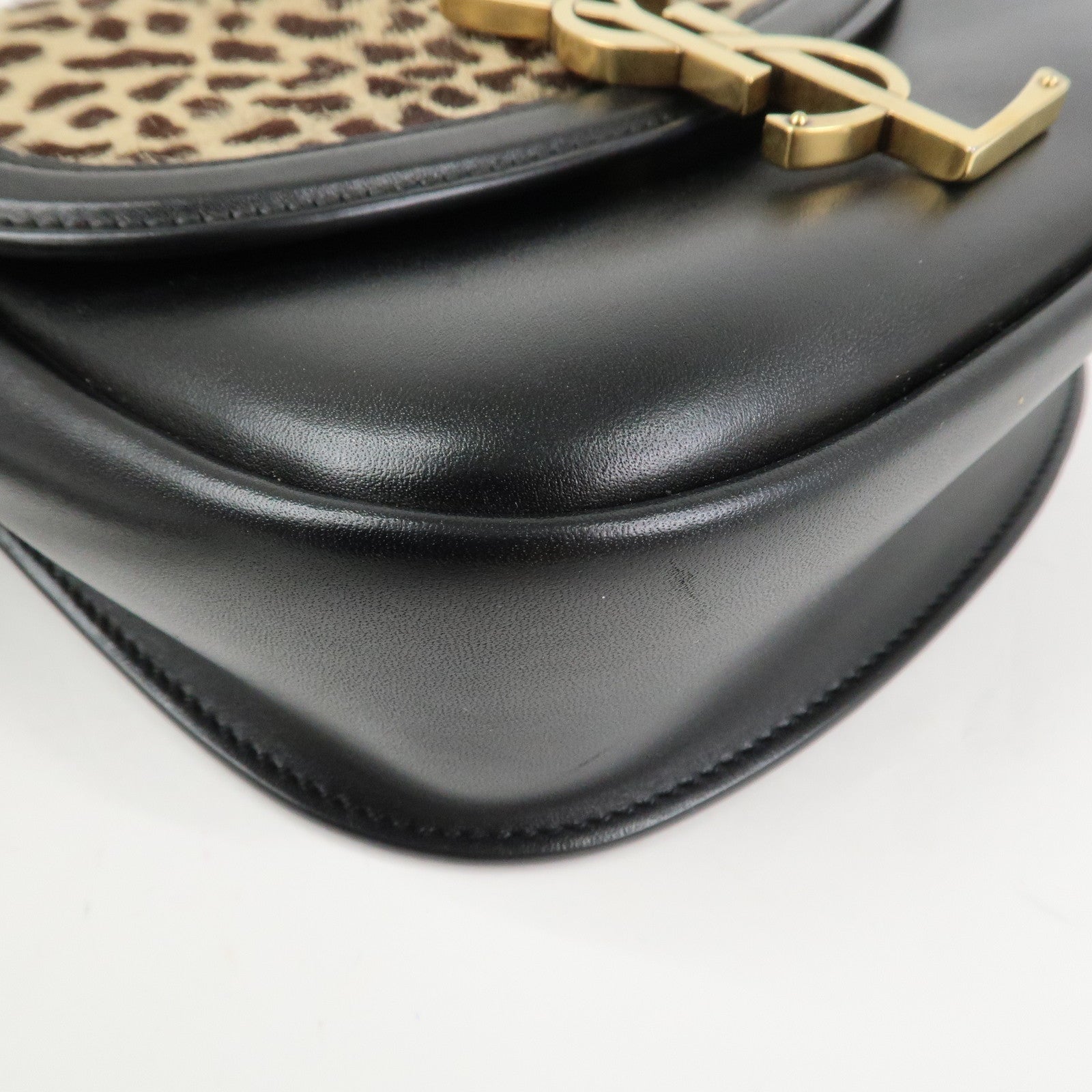 SAINT LAURENT PARIS Cassandre KaiaSmall Leopard Shoulder Bag 619740