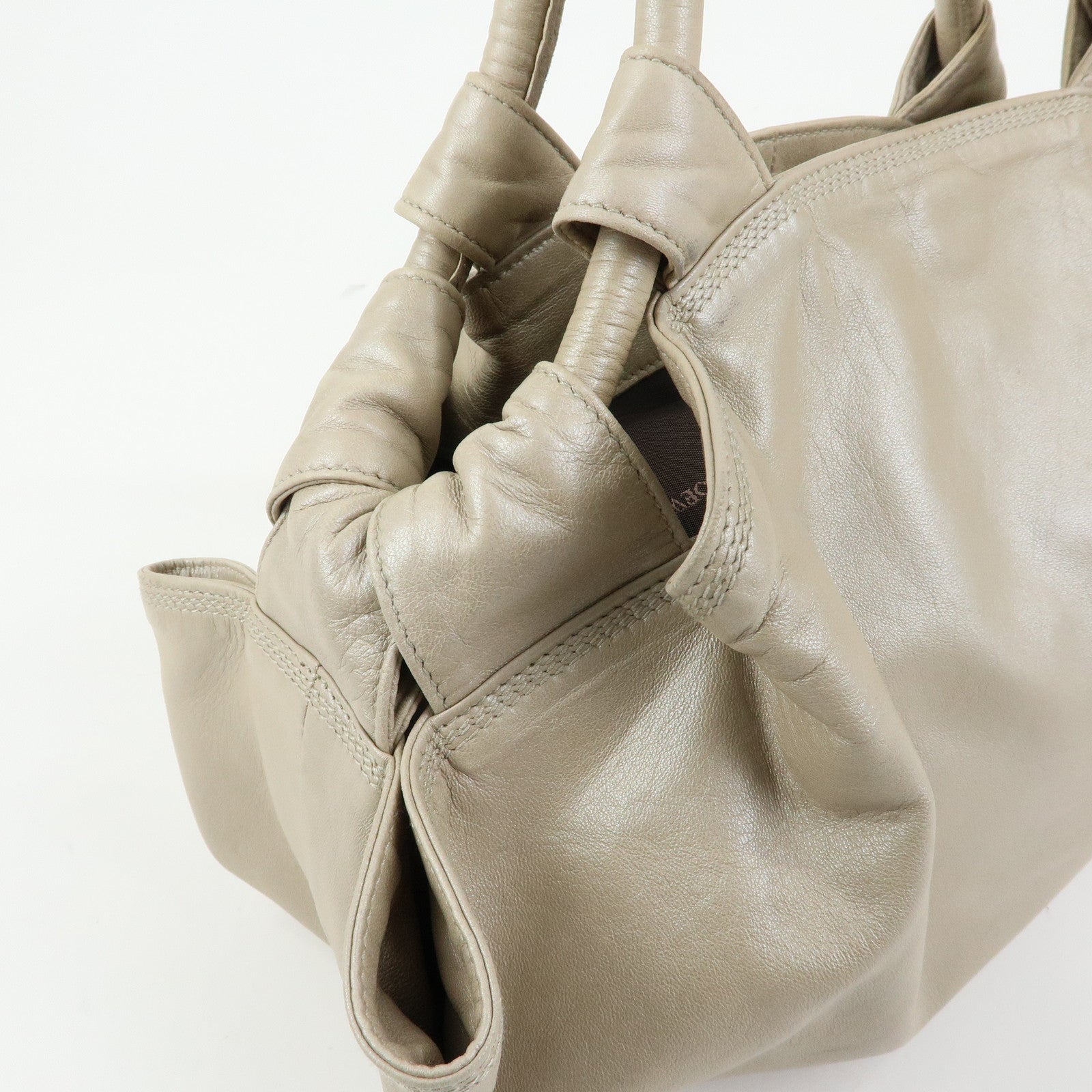 LOEWE Anagram Nappa Aire Leather Hand Bag Shoulder Bag Beige