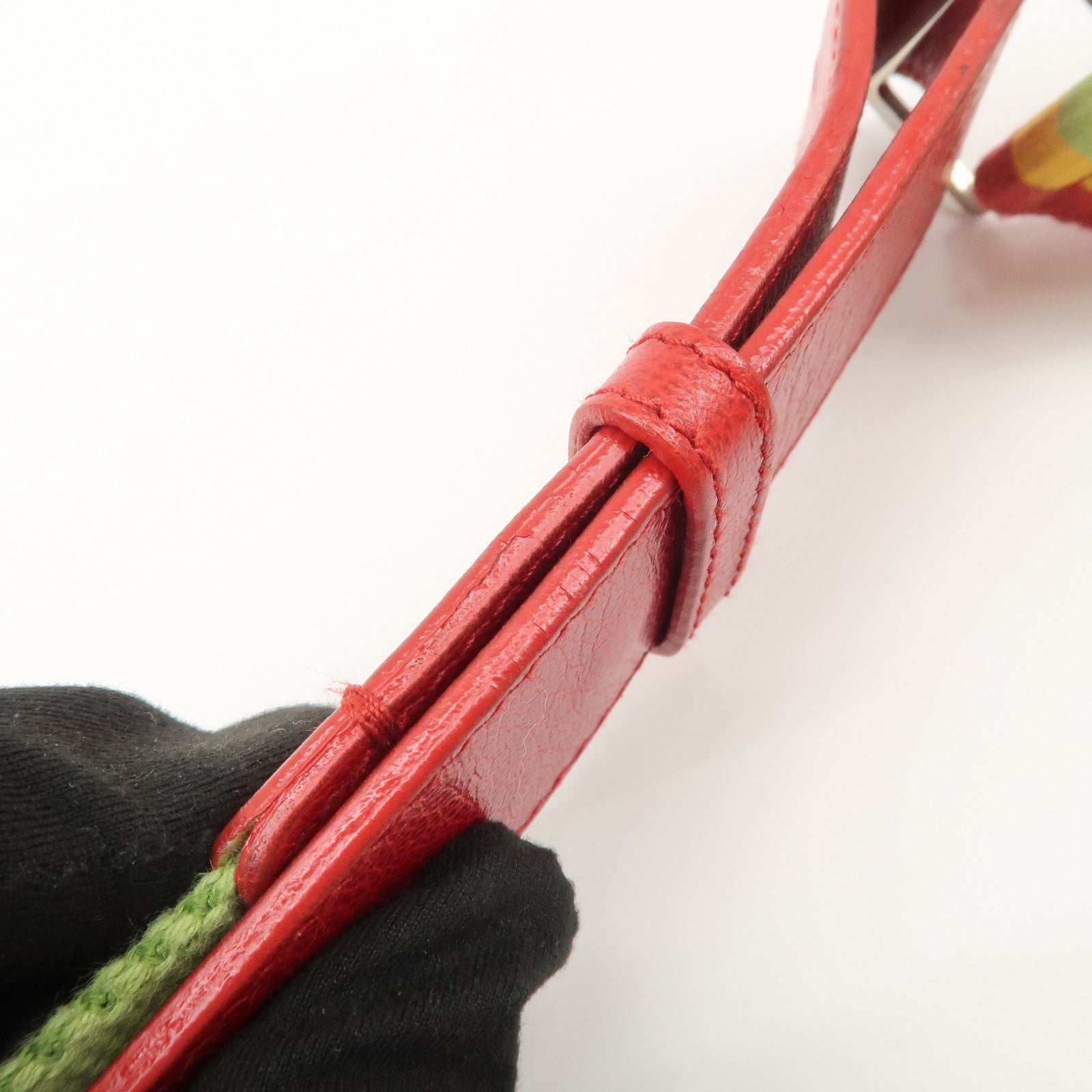 Christian Dior Rasta Trotter Canvas Waist Pouch Beige Red Yellow