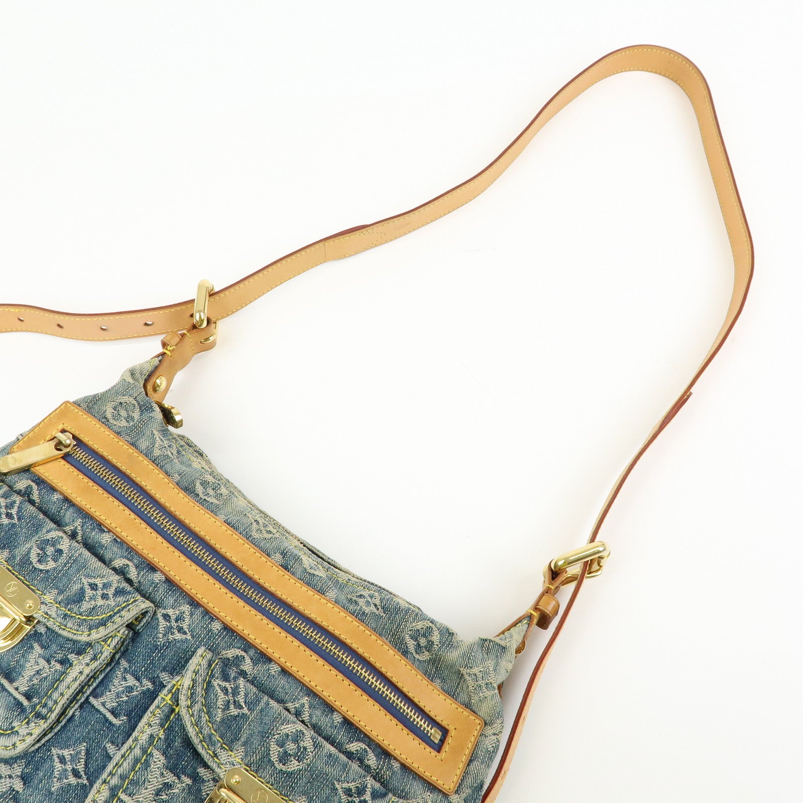 Louis Vuitton Monogram Denim Baggy PM 2Way Bag Shoulder Bag M95049