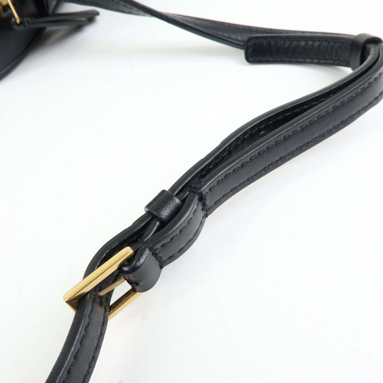 SAINT LAURENT PARIS Cassandra Shoulder Crossbody Bag Black 612544