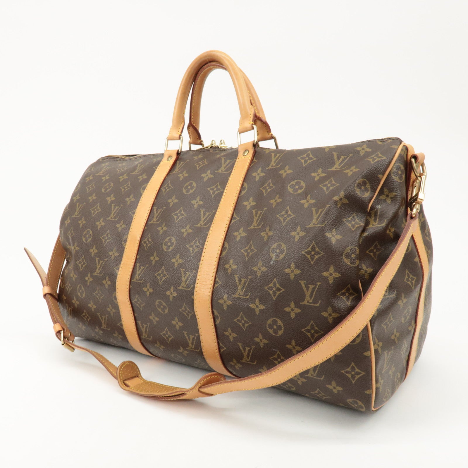 Louis Vuitton Monogram Keep All 50 Bandouliere Boston Bag M41416 Used