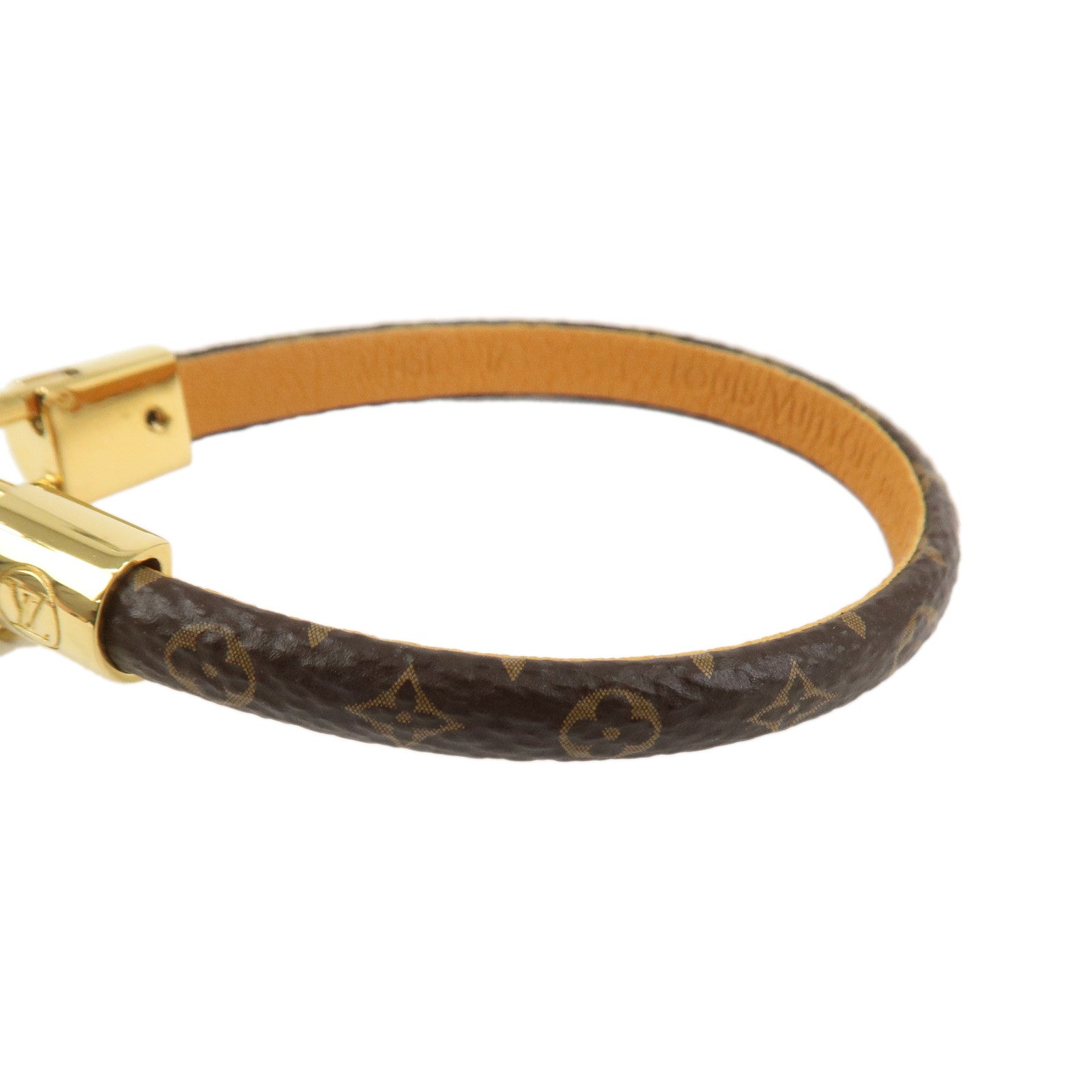Louis Vuitton Monogram Bracelet Crazy In Lock Size 17 Brown M6451