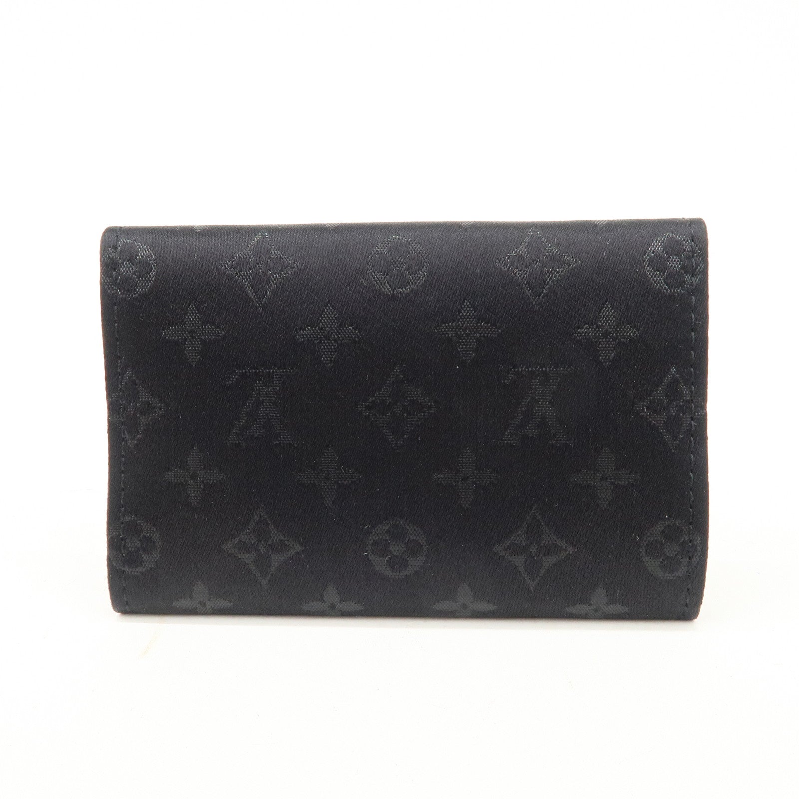 Louis Vuitton Monogram Satin Porte Monnaie Coin Case Noir M92137