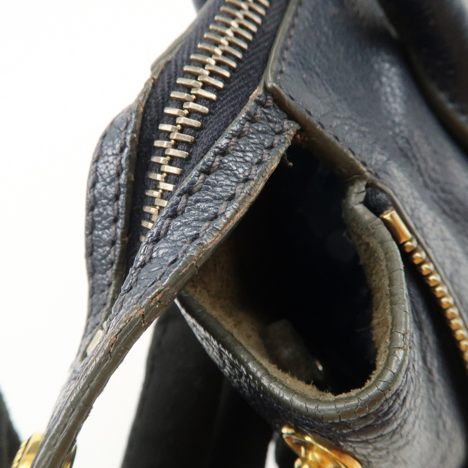 MIUMIU Matelasse Leather 2Way Bag Hand Bag Navy 5BA003