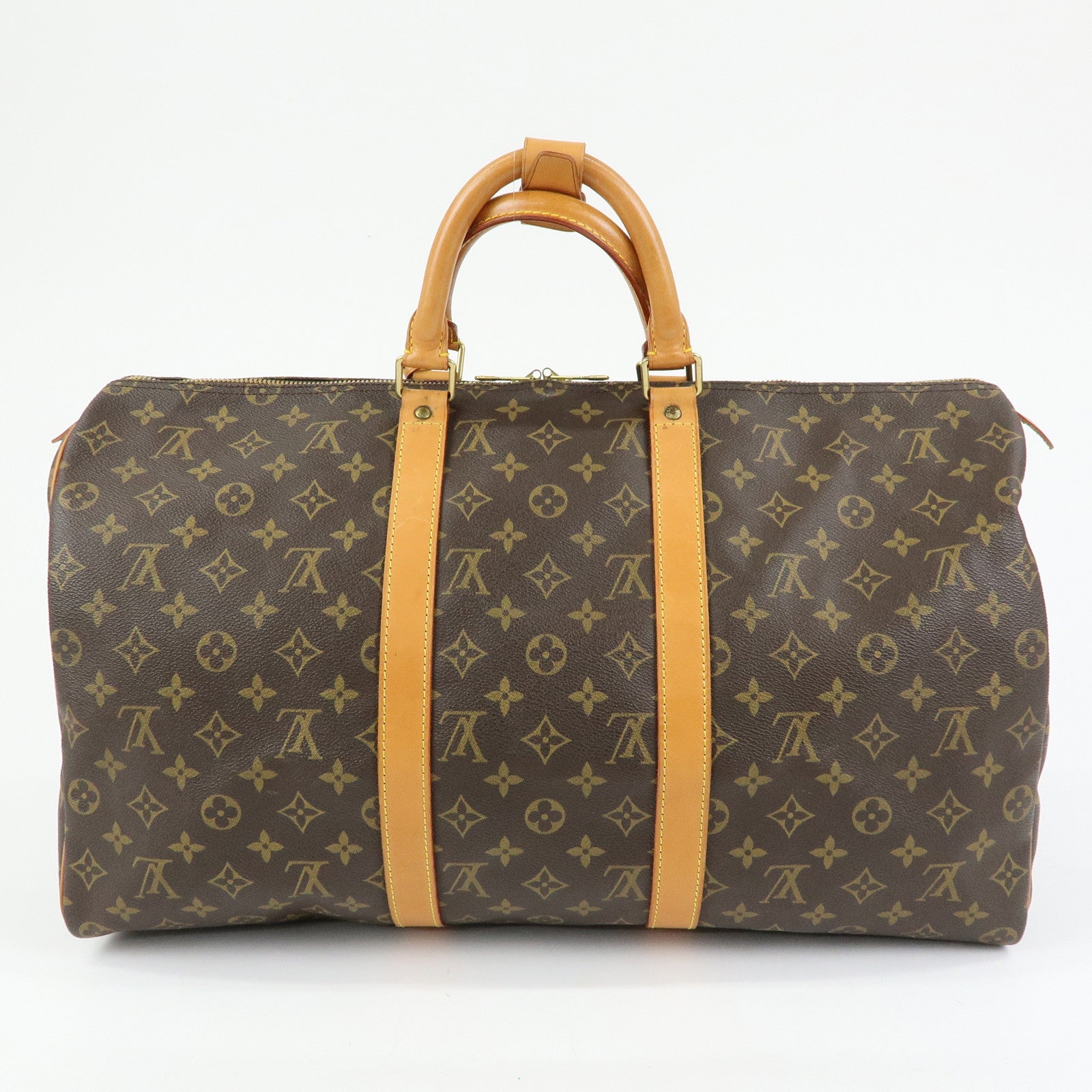 Louis Vuitton Monogram Keep All 50 Boston Bag Hand Bag Brown M41426