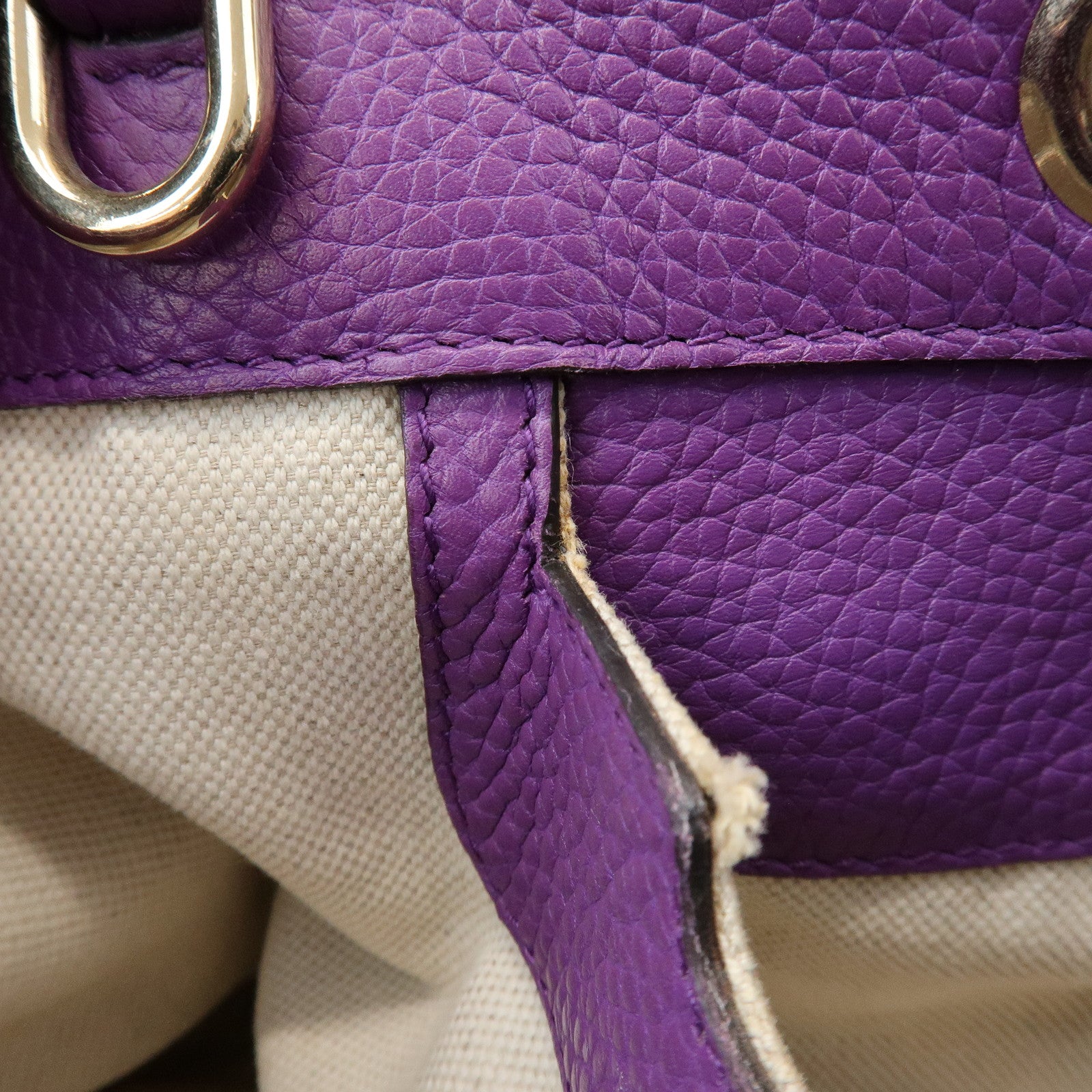 GUCCI Bamboo Shopper Medium 2Way Shoulder Bag Purple Blue 323660