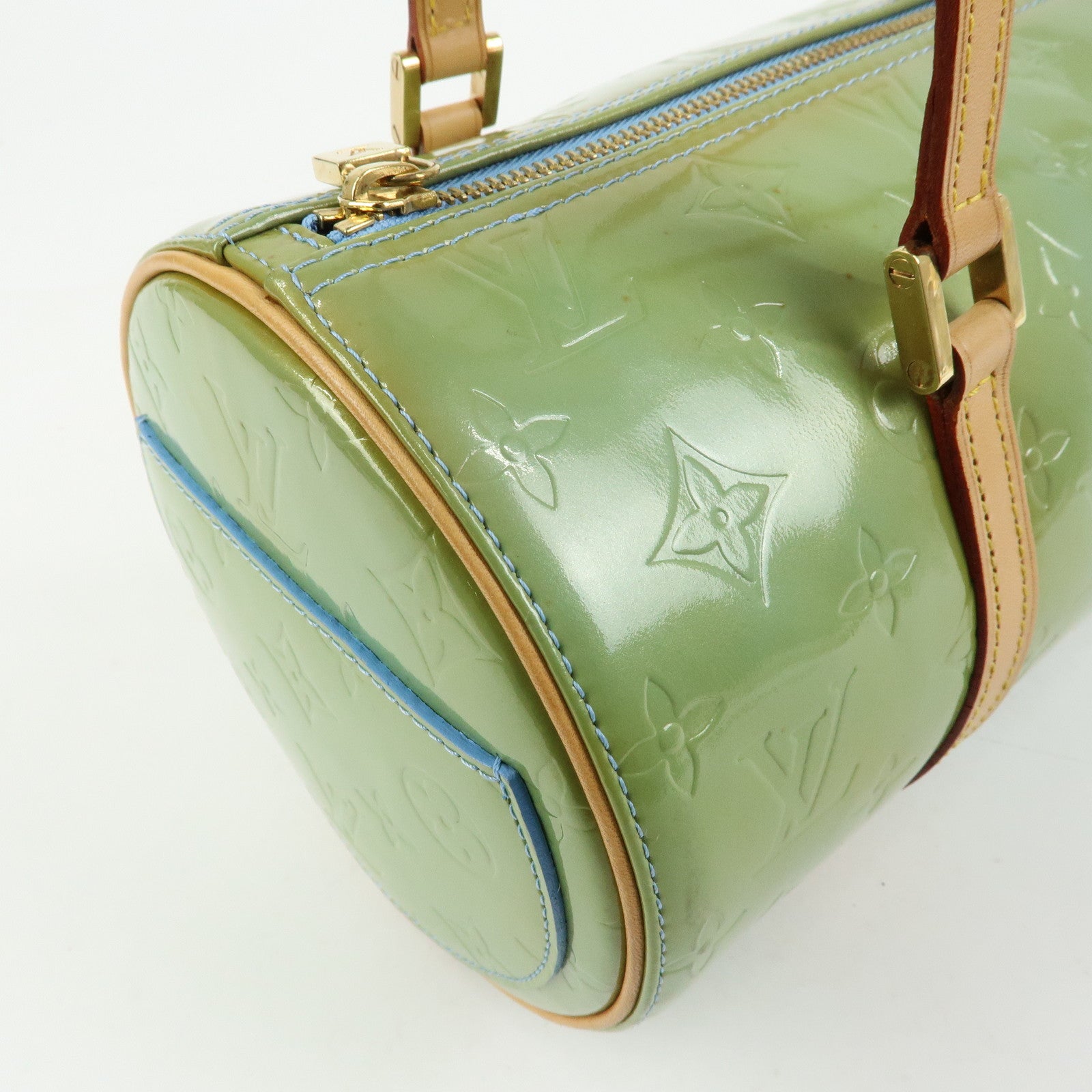 Louis Vuitton Monogram Vernis Bedford Hand Bag Baby Blue M91007