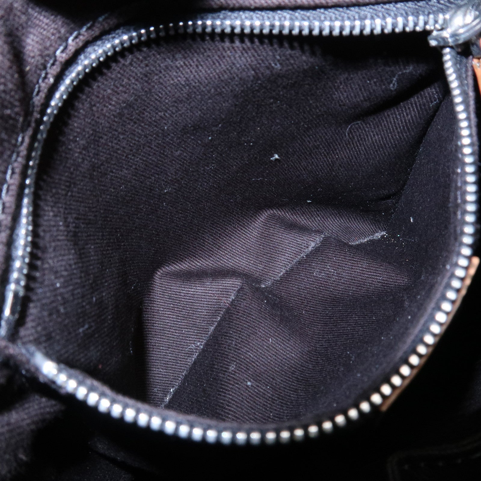 CELINE Macadam Canvas Leather Shoulder Bag Crossbody Bag Black