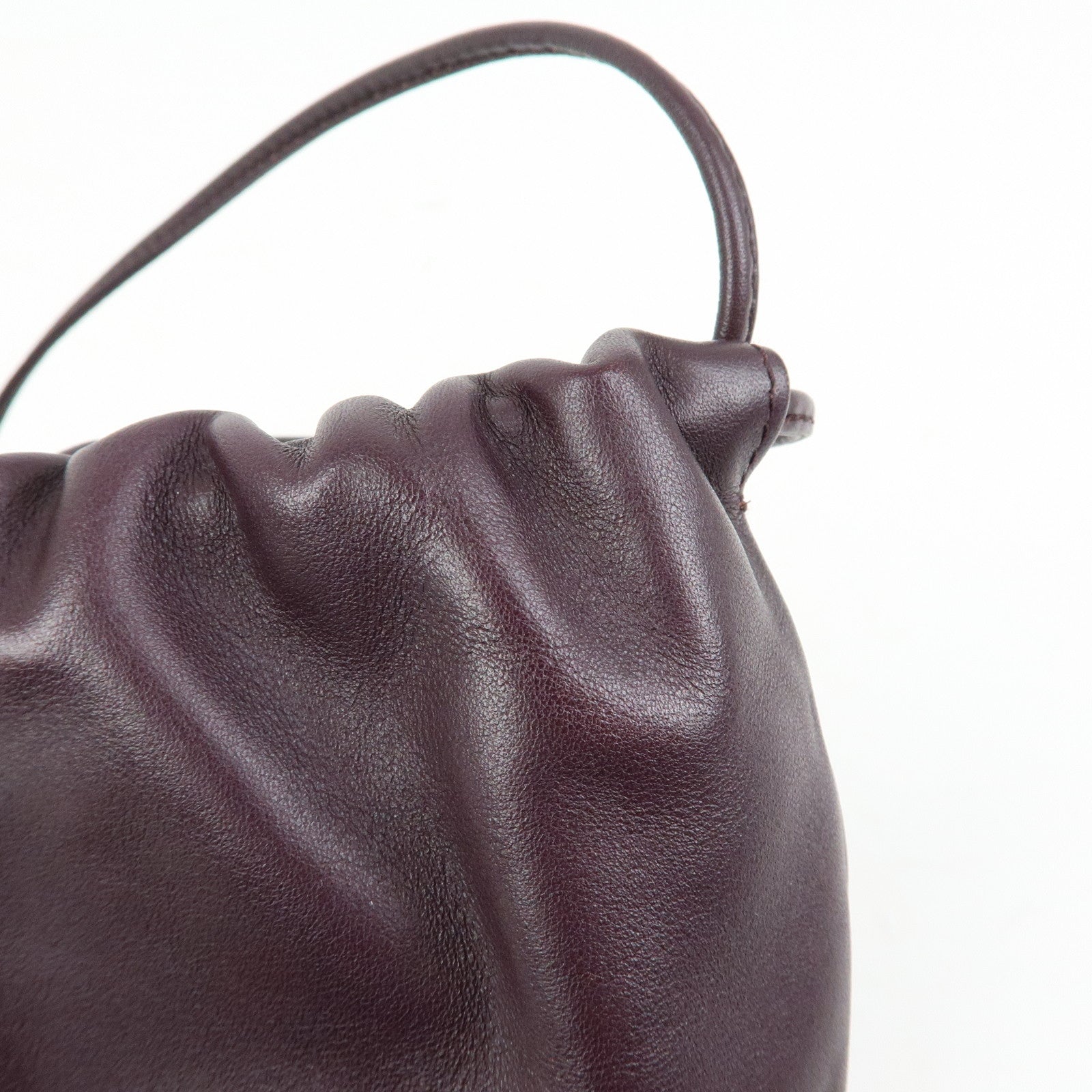BOTTEGA VENETA Leather Mini The Valve Pouch Shoulder Bag 651905