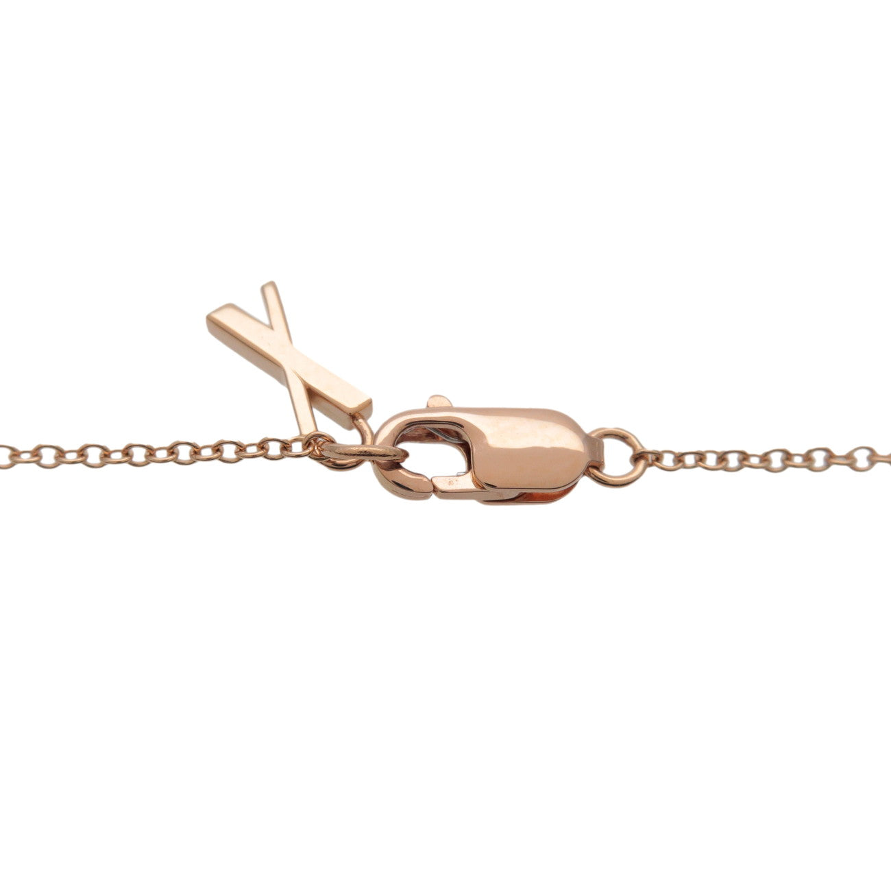Tiffany & Co Atlas X Closed Interlocking Necklace K18 750 Rose Gold