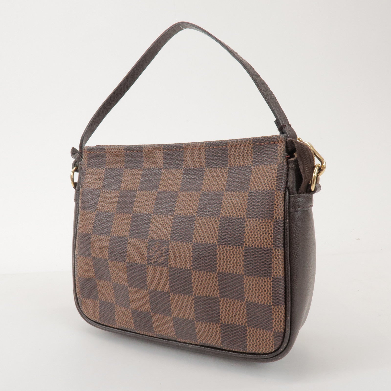 Louis Vuitton Damier Trousse Makeup Accessory Pouch Brown N51982
