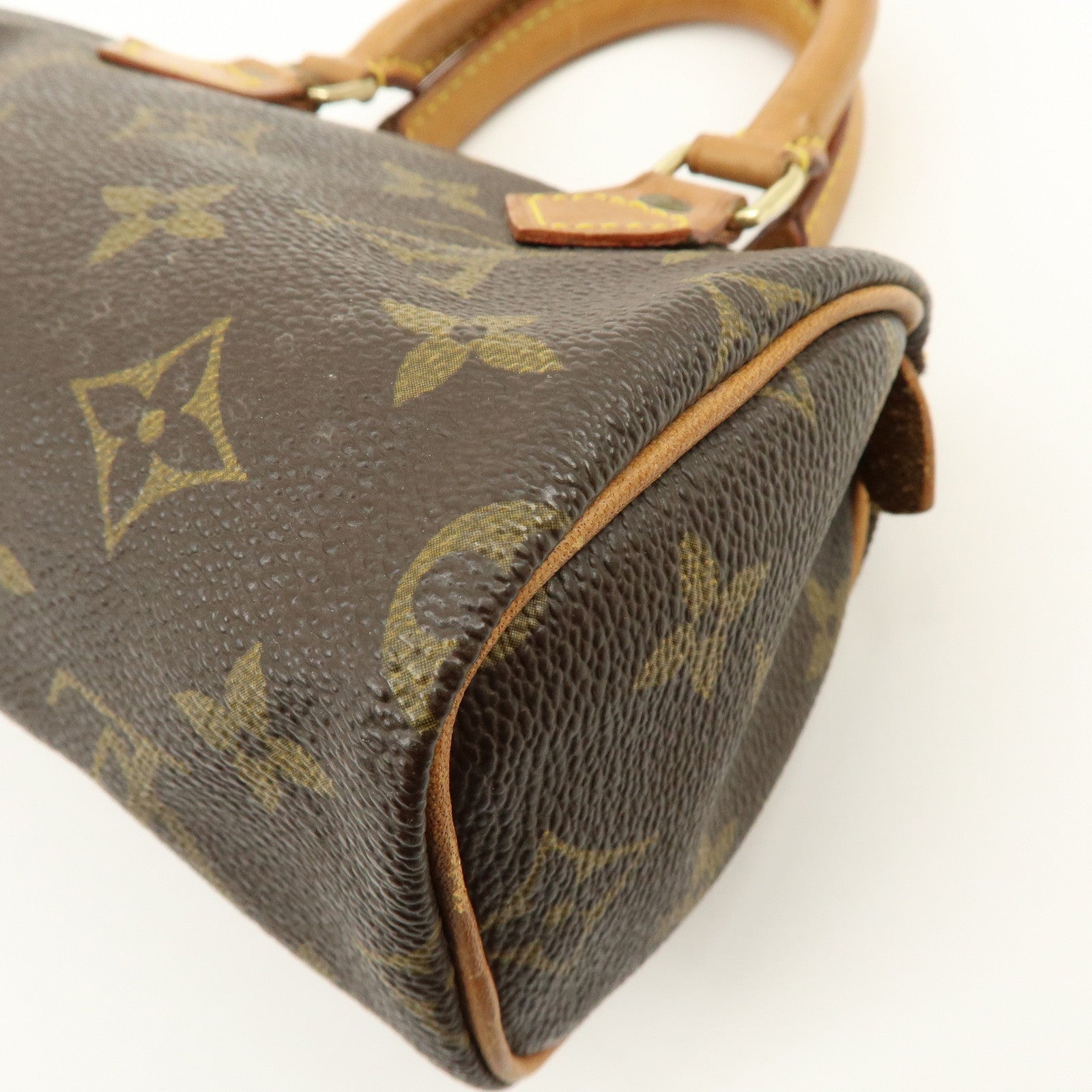 Louis Vuitton Monogram Mini Speedy Hand Bag Brown M41534