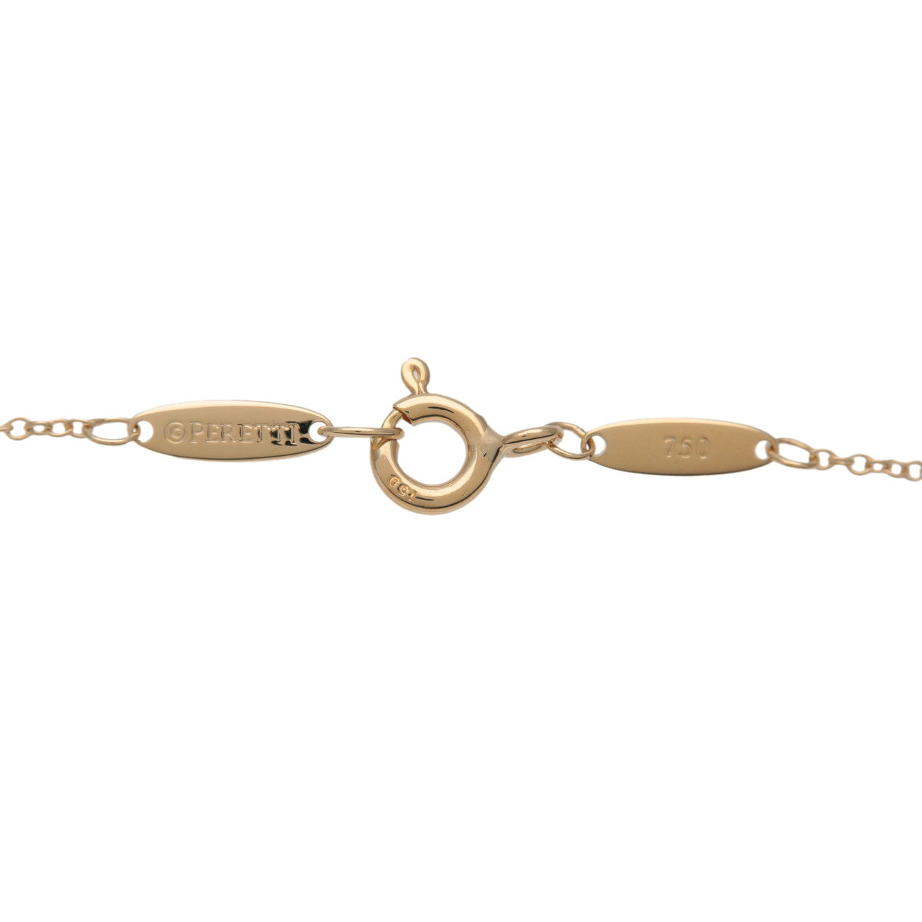 Tiffany & Co By The Yard 1P Diamond Necklace K18 750YG Yellow Gold