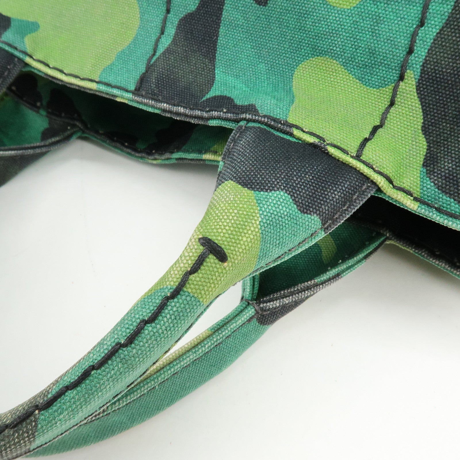 PRADA Canapa Triangle Logo Canvas 2Way Hand Bag Shoulder Bag B2642B