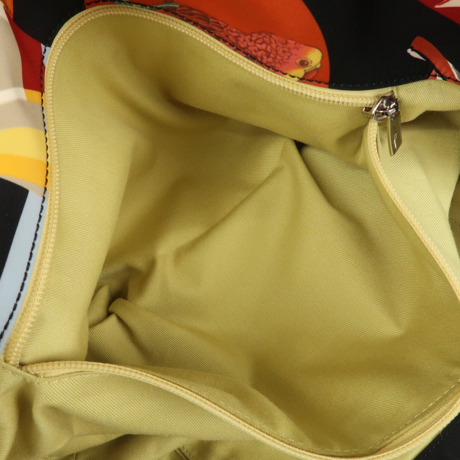 Ferragamo Nylon Leather Hand Bag Shoulder Bag Black Multicolor