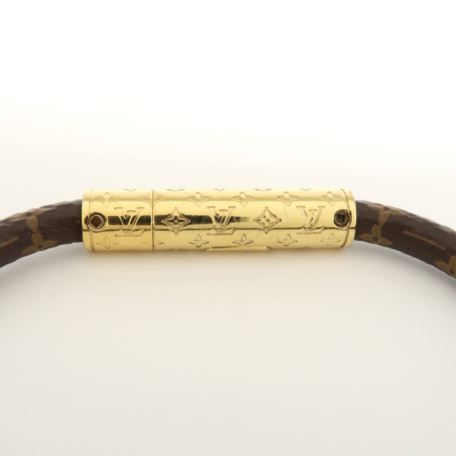 Louis Vuitton Monogram LV Confidential Bracelet Brown Gold M6334