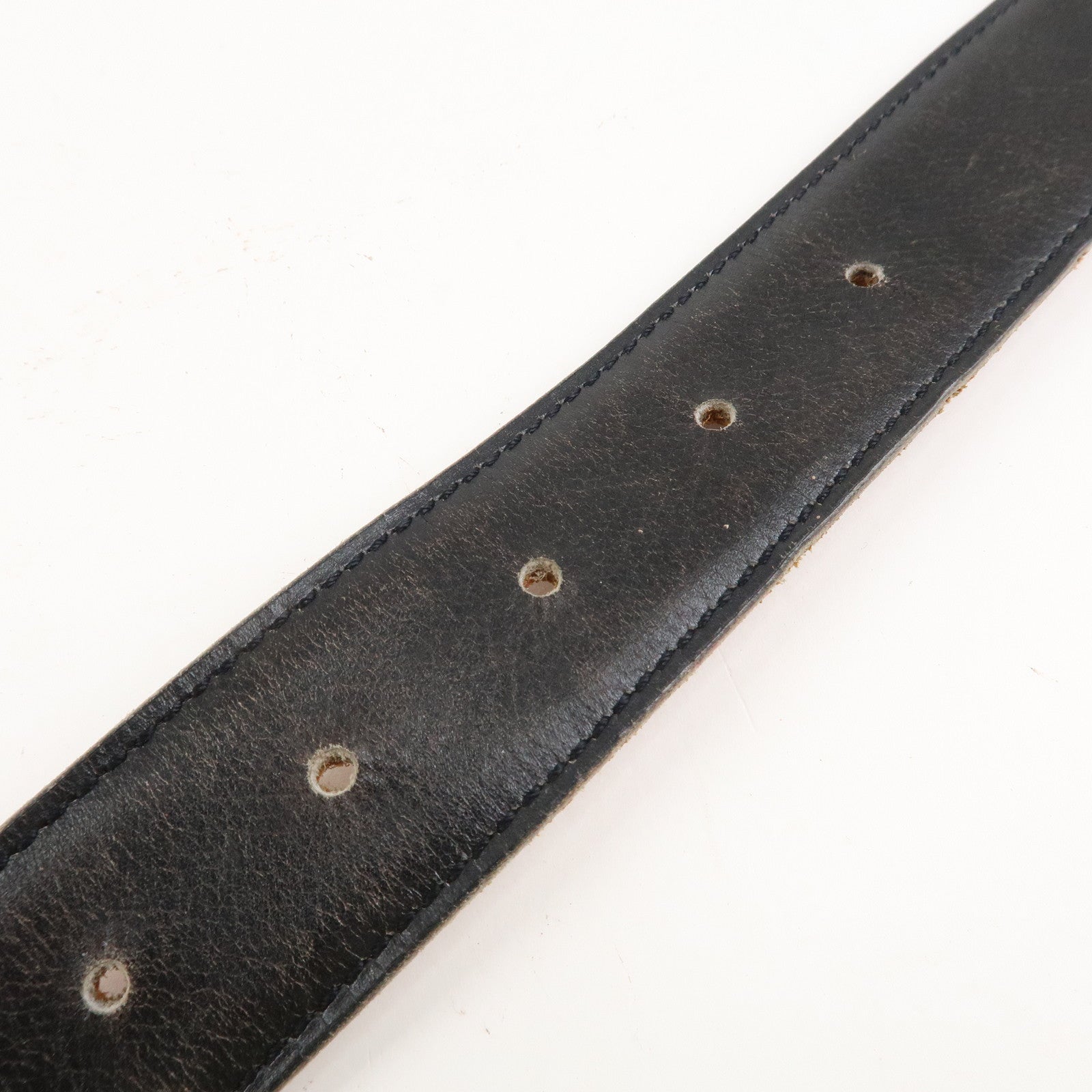 HERMES H Buckle Reversible Box Calf Constance Belt X Stamped Black Used