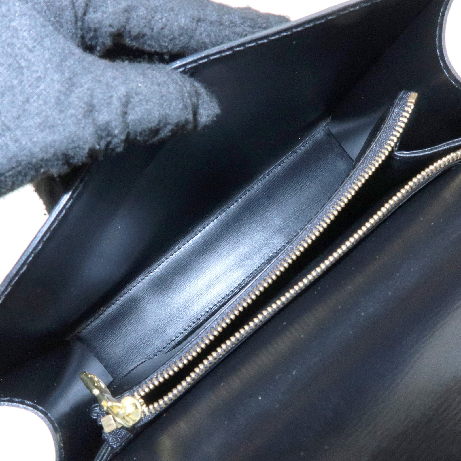 Louis Vuitton Epi Leather Malesherbes Hand Bag Noir Black M52372