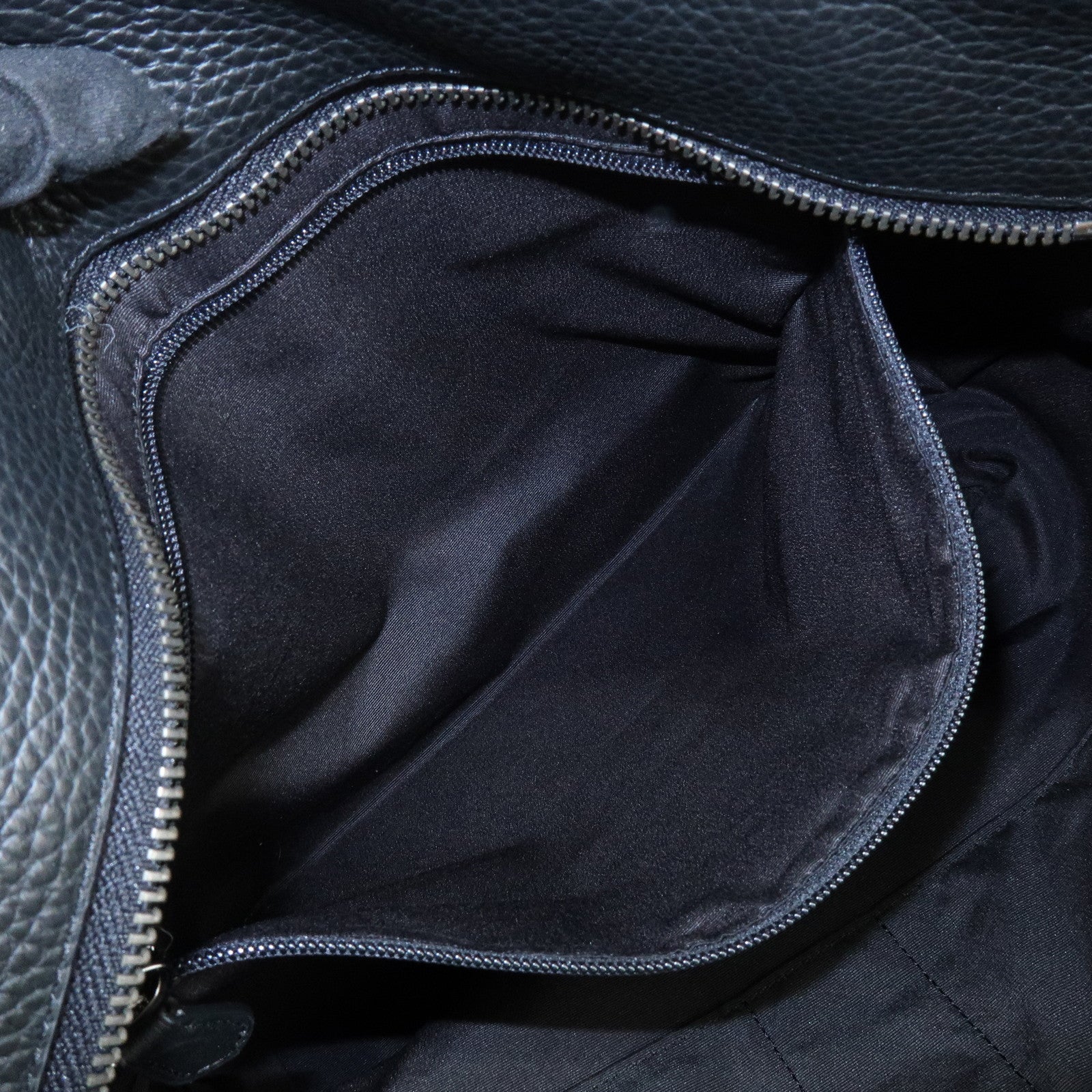 COACH Leather Tote Bag Hand Bag Shoulder Bag Black