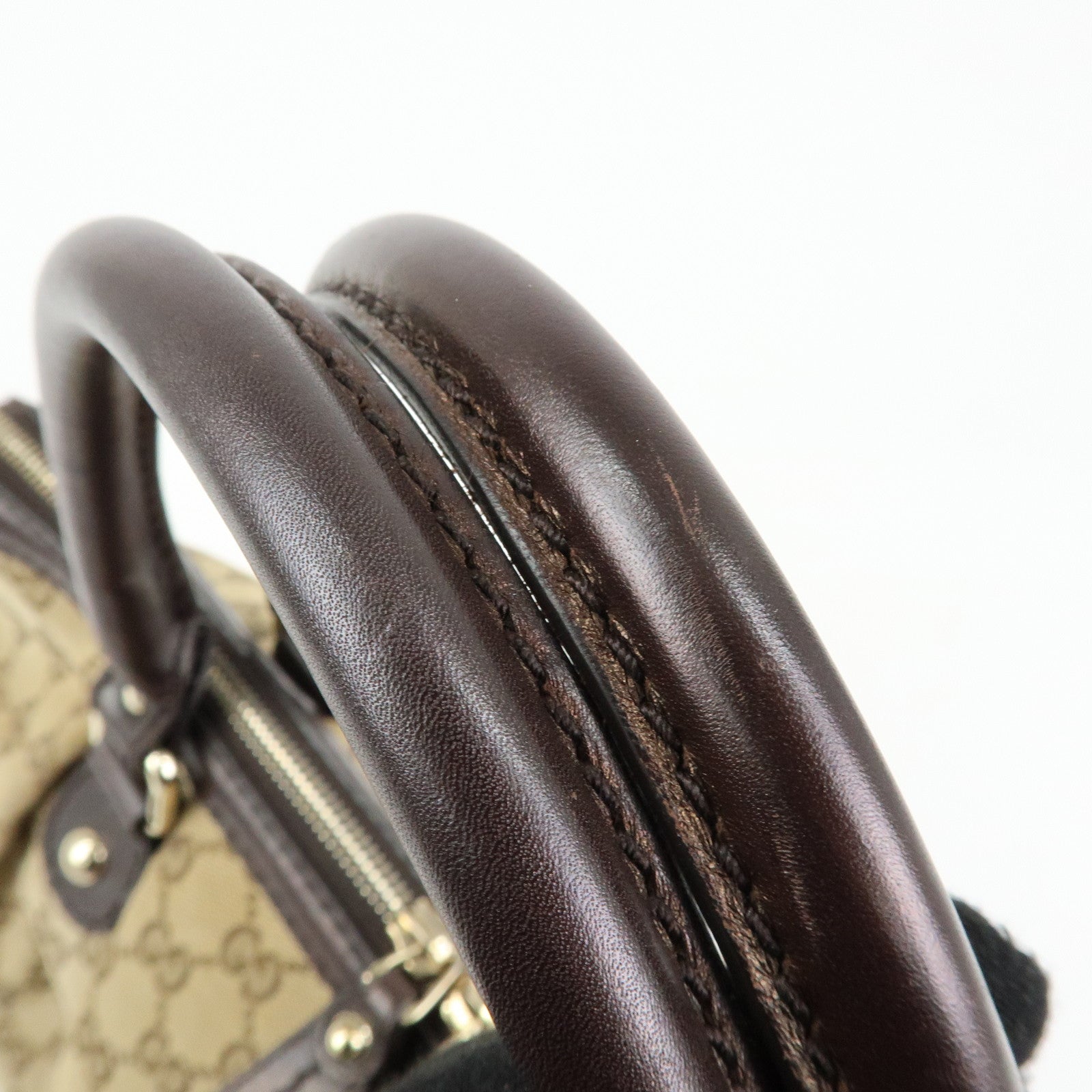 GUCCI Sukey Interlocking G GG Canvas Leather 2Way Bag Brown 247902