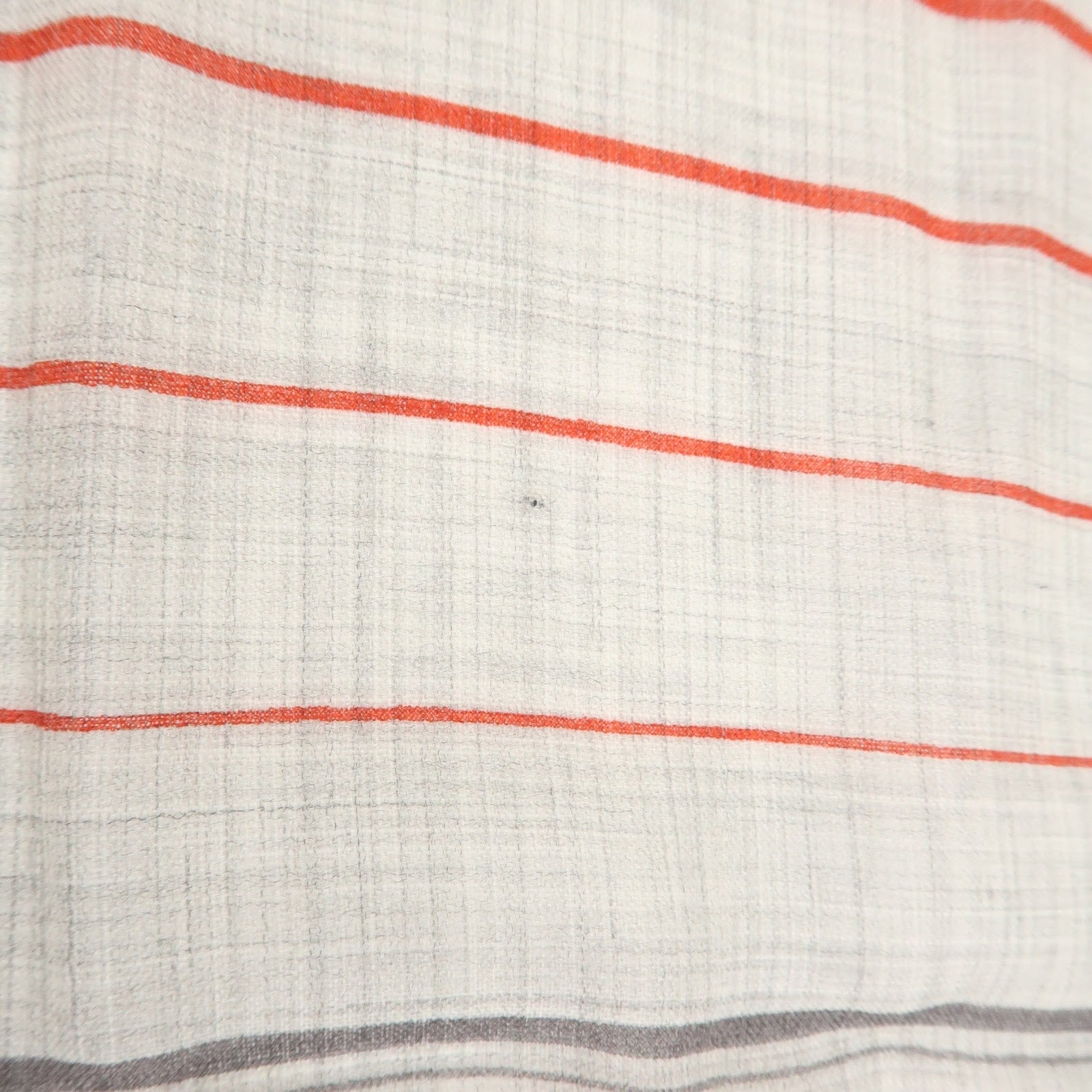 HERMES Rectangle Scarf Maillon et Chﾃｪne Cashmere 100% Gray Red