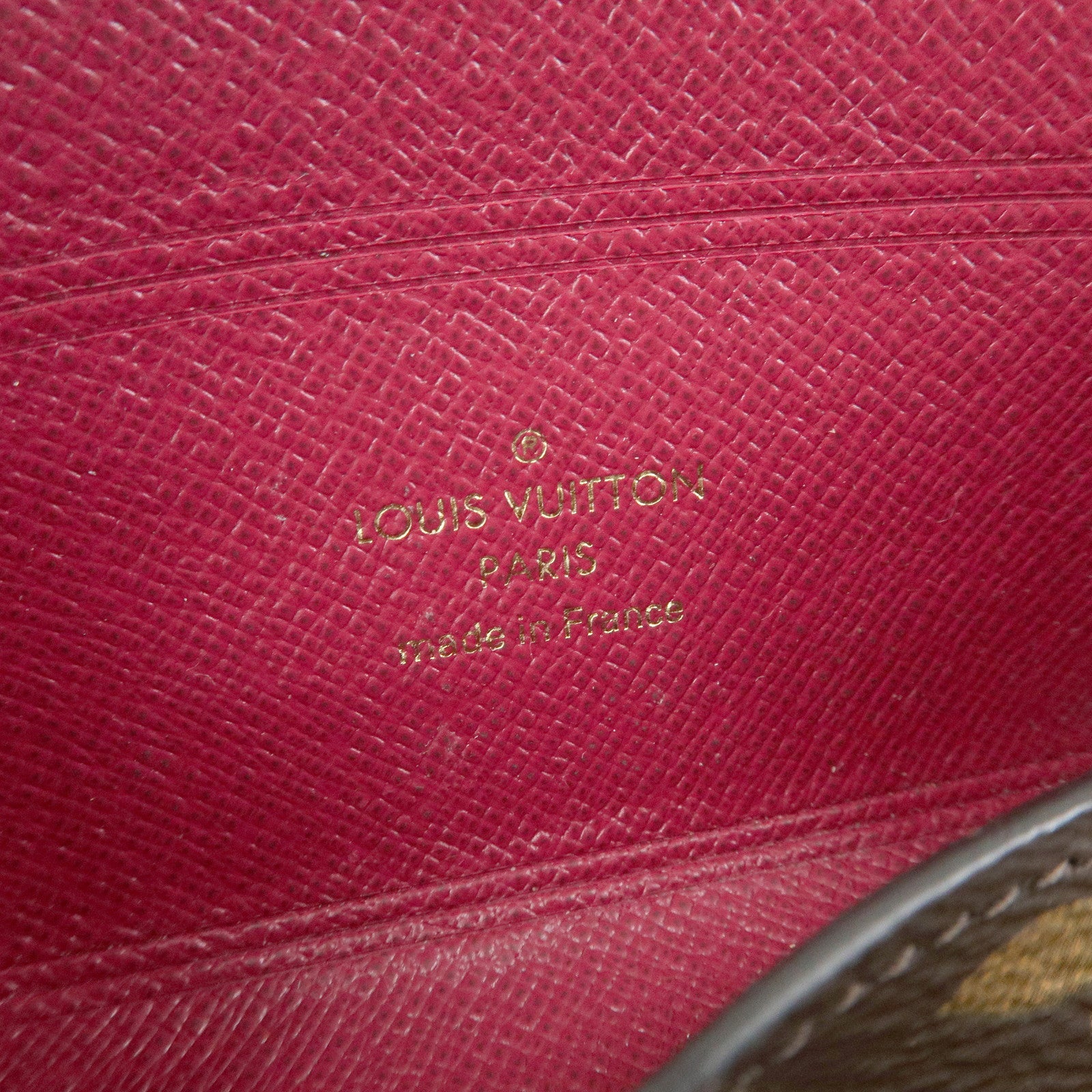 Louis Vuitton Monogram Pochette Rivette Lip Case Fushia M61473