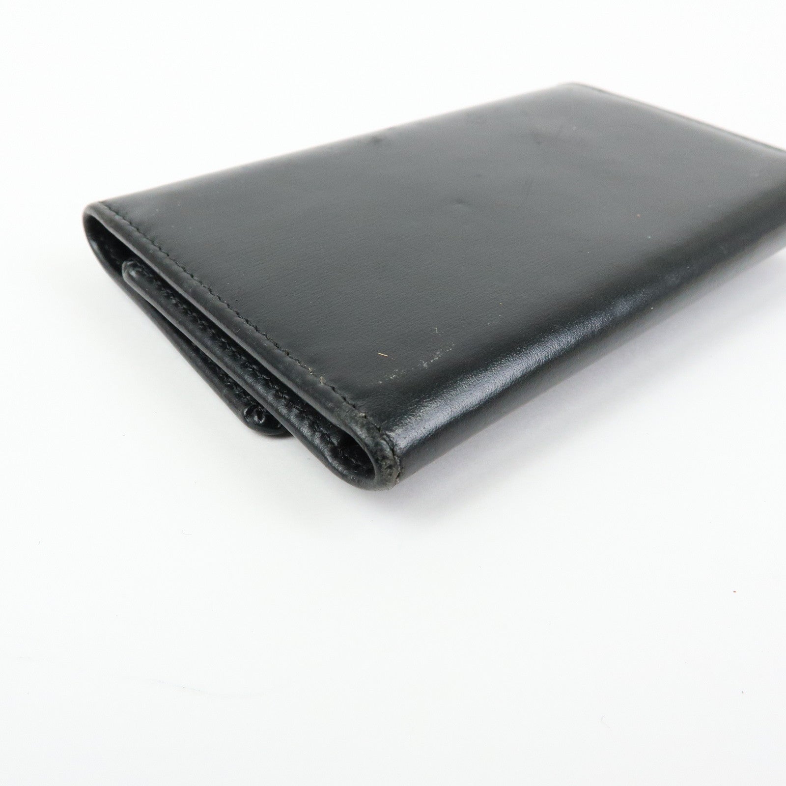 Cartier Set of 3 Leather Wallet 6 Rings Key Case Bordeaux Black
