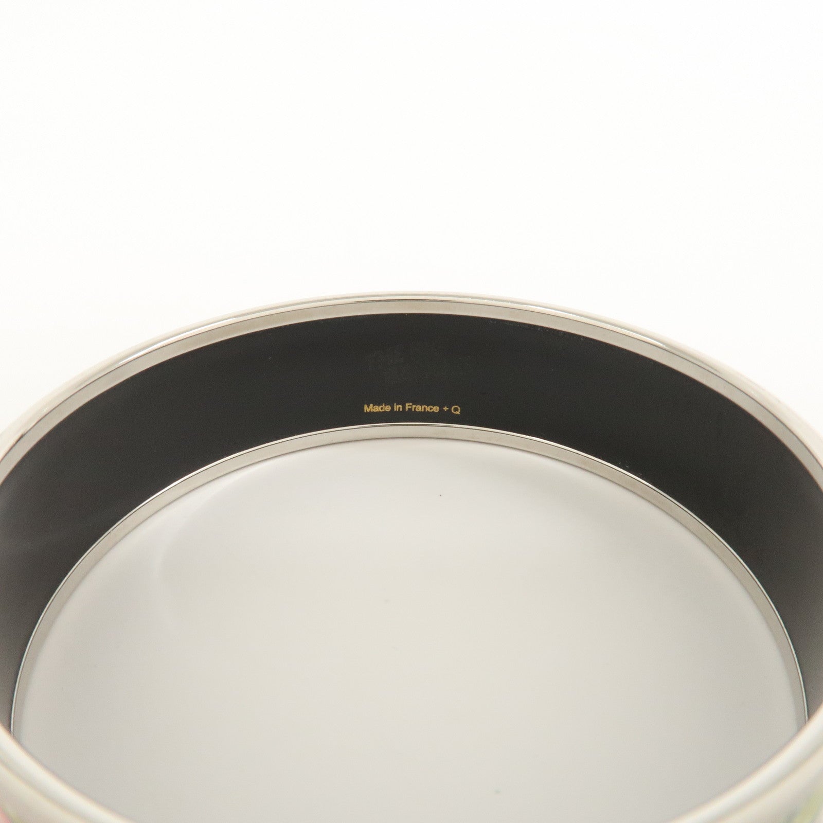 HERMES Email GM Bangle Bracelet Purple Yellow Red