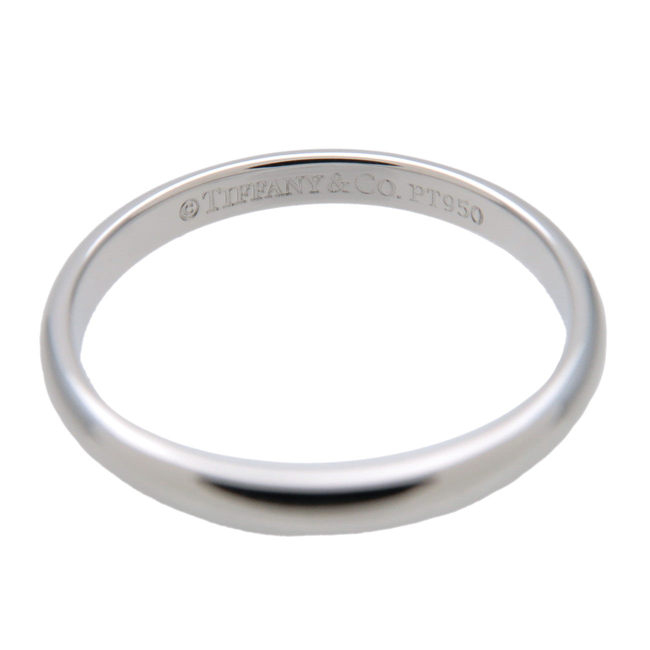 Tiffany & Co Stacking Band Ring PT950 Platinum US3.5 EU45 HK7