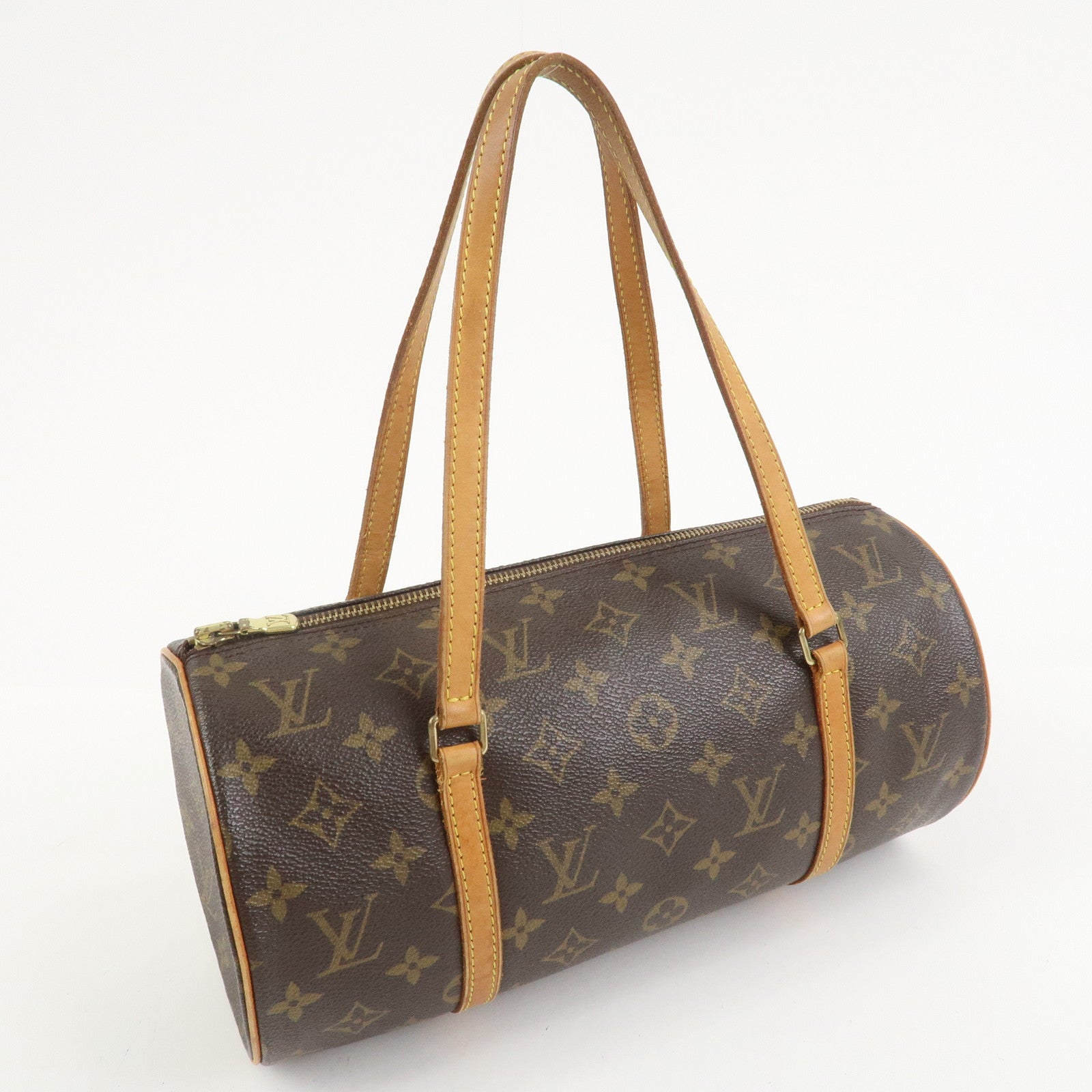 Louis Vuitton Monogram Papillon 30 Hand Bag Brown M51385