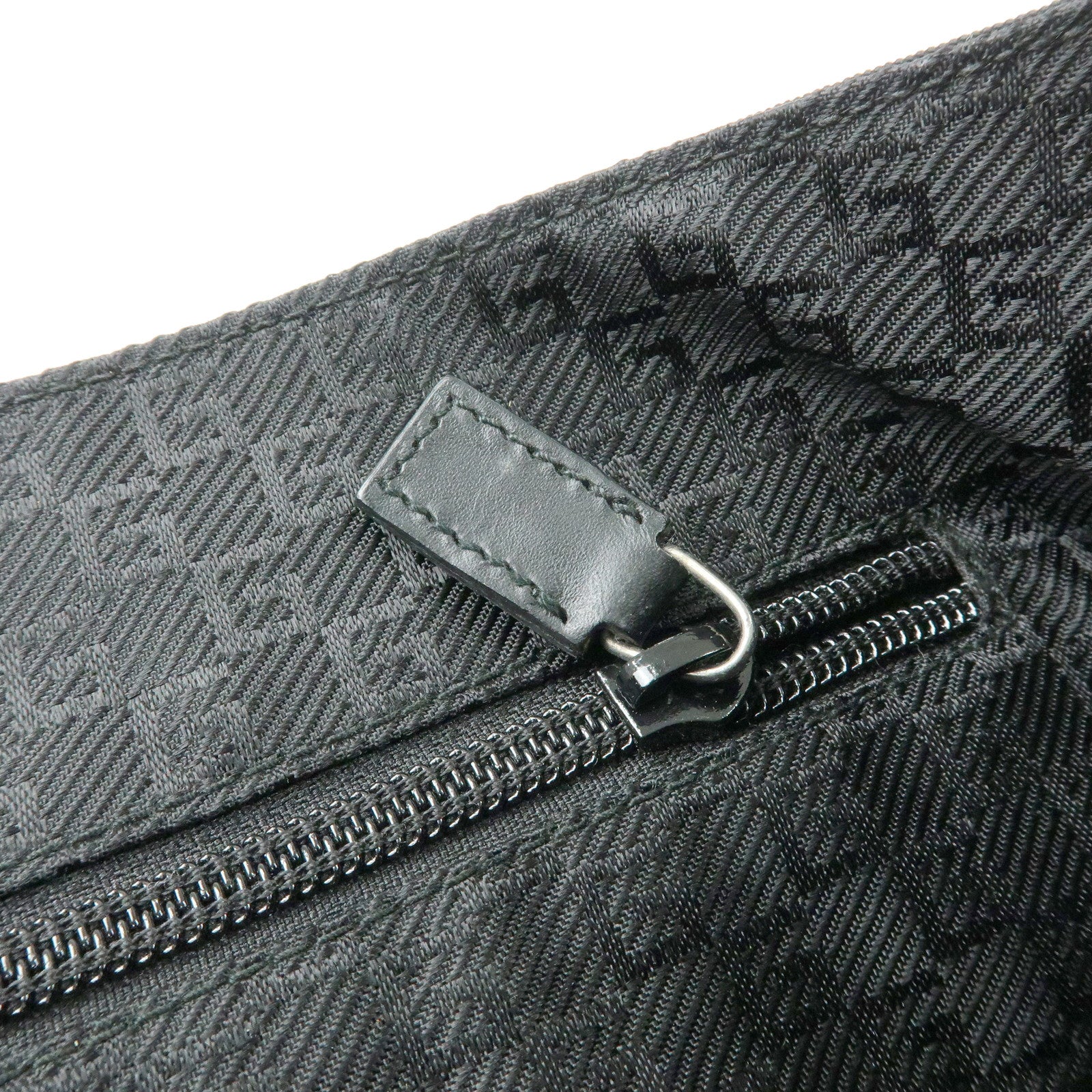 GUCCI Nylon Leather Shoulder Bag Crossbody Bag Black 122373