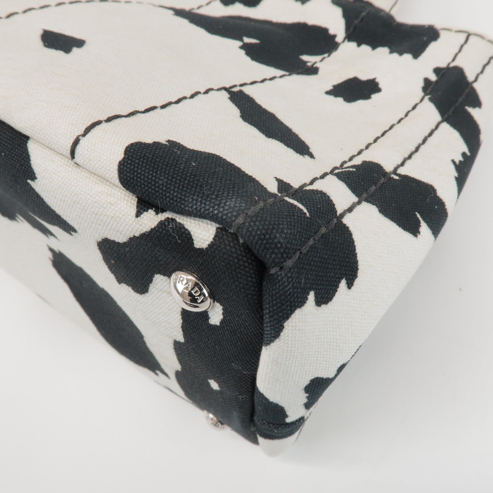 PRADA Triangle Logo Canapa Mini Canvas 2Way Bag Hand Bag 1BG439