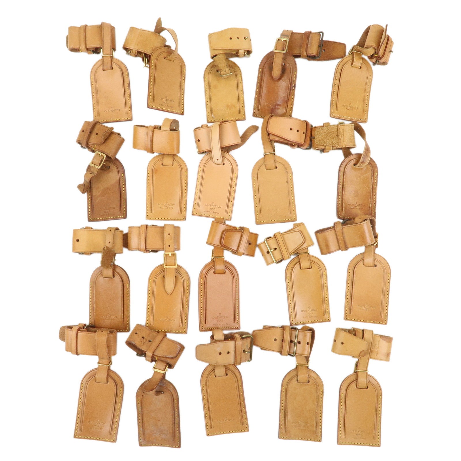 Louis Vuitton Set Of 20 Leather Name Tag & Poignet