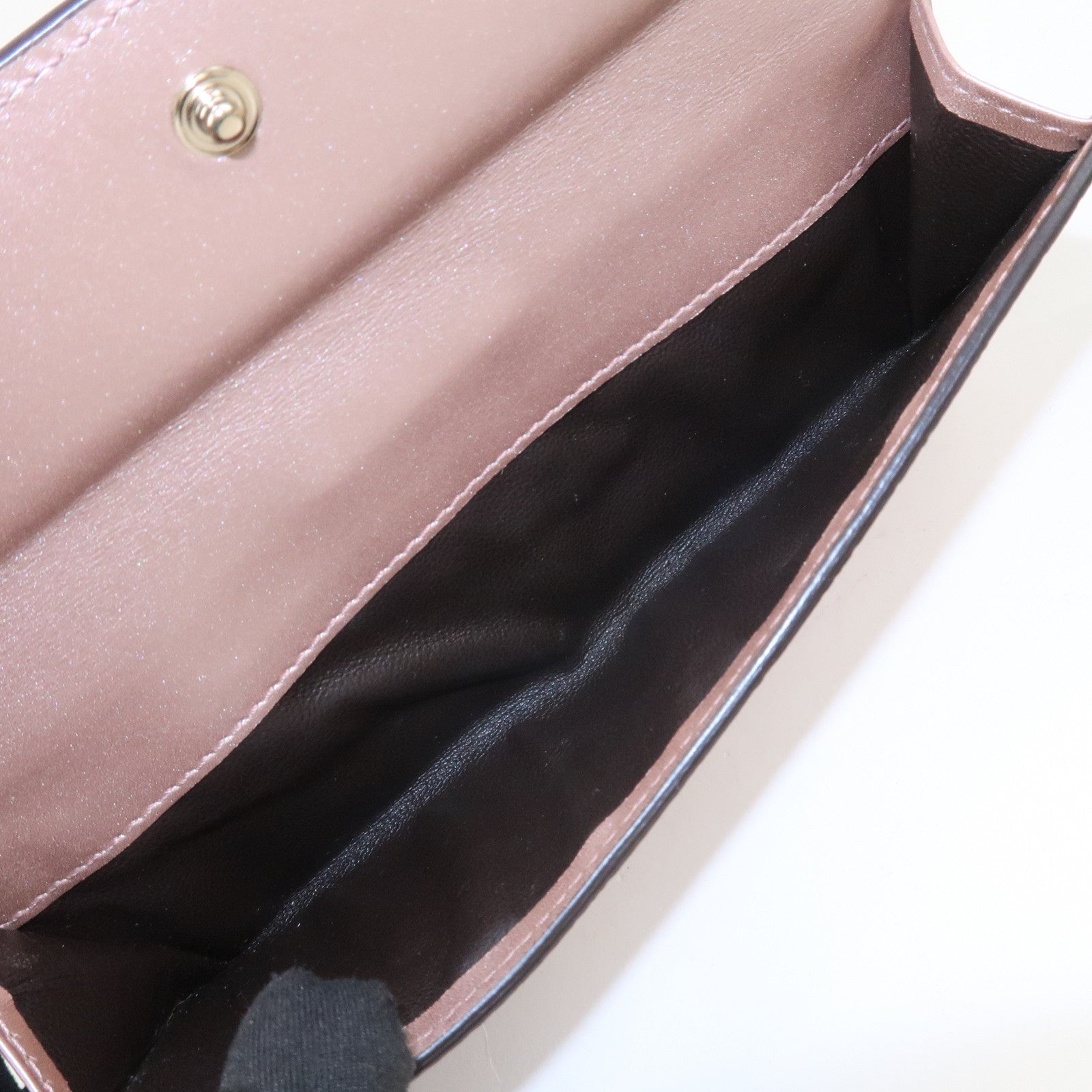 GUCCI Micro Guccissima Lovely Heart W Hook Long Wallet Pink 203550