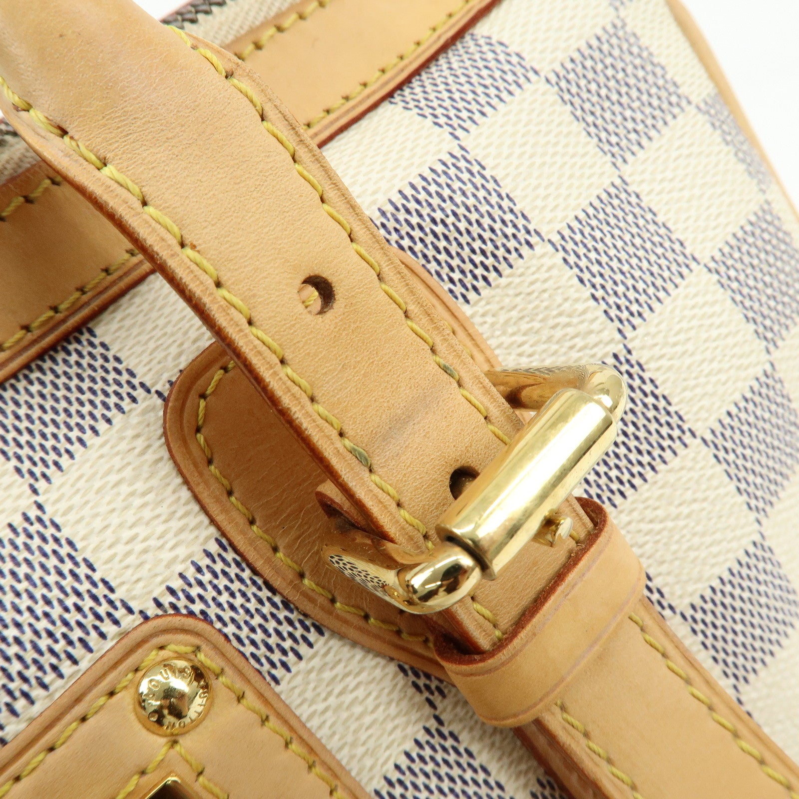 Louis Vuitton Damier Azur Leather Canvas Berkeley Hand Bag N52001