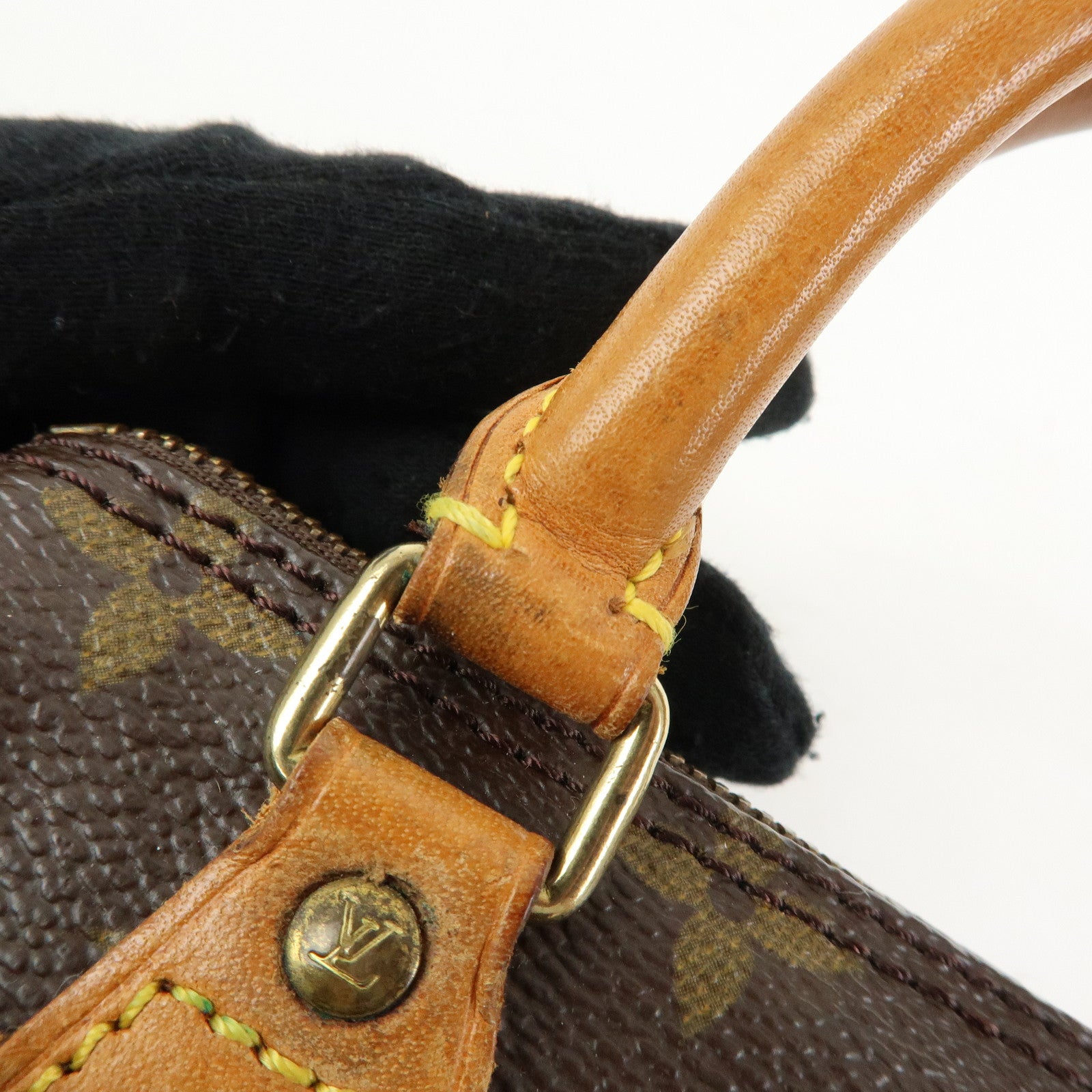 Louis Vuitton Monogram Mini Speedy Hand Bag & Strap Brown M41534